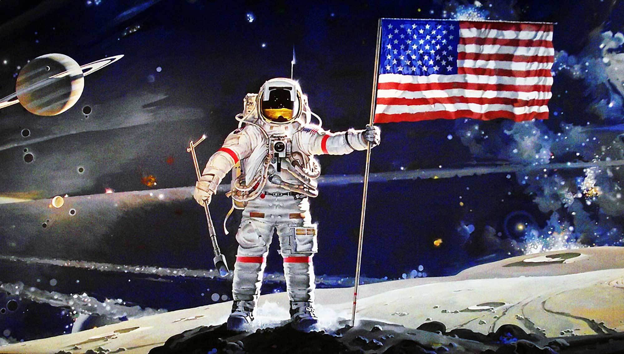 Armstrong on the moon