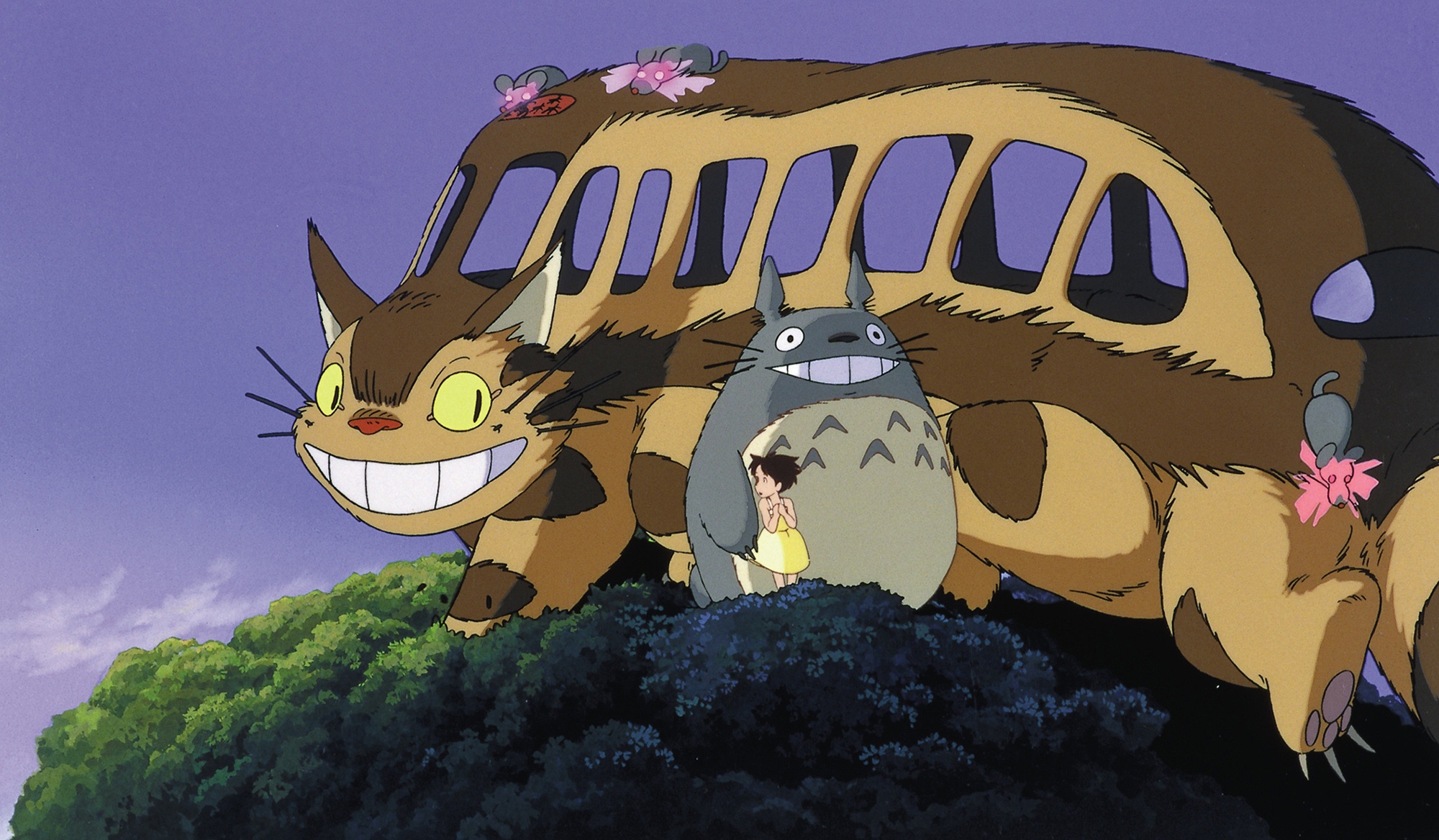 Скачать обои мой сосед тоторо, my neighbor totoro, ghibli, хаяо миядзаки,  гибли, котобус, hayao miyazaki, раздел аниме в разрешении 2000x1168