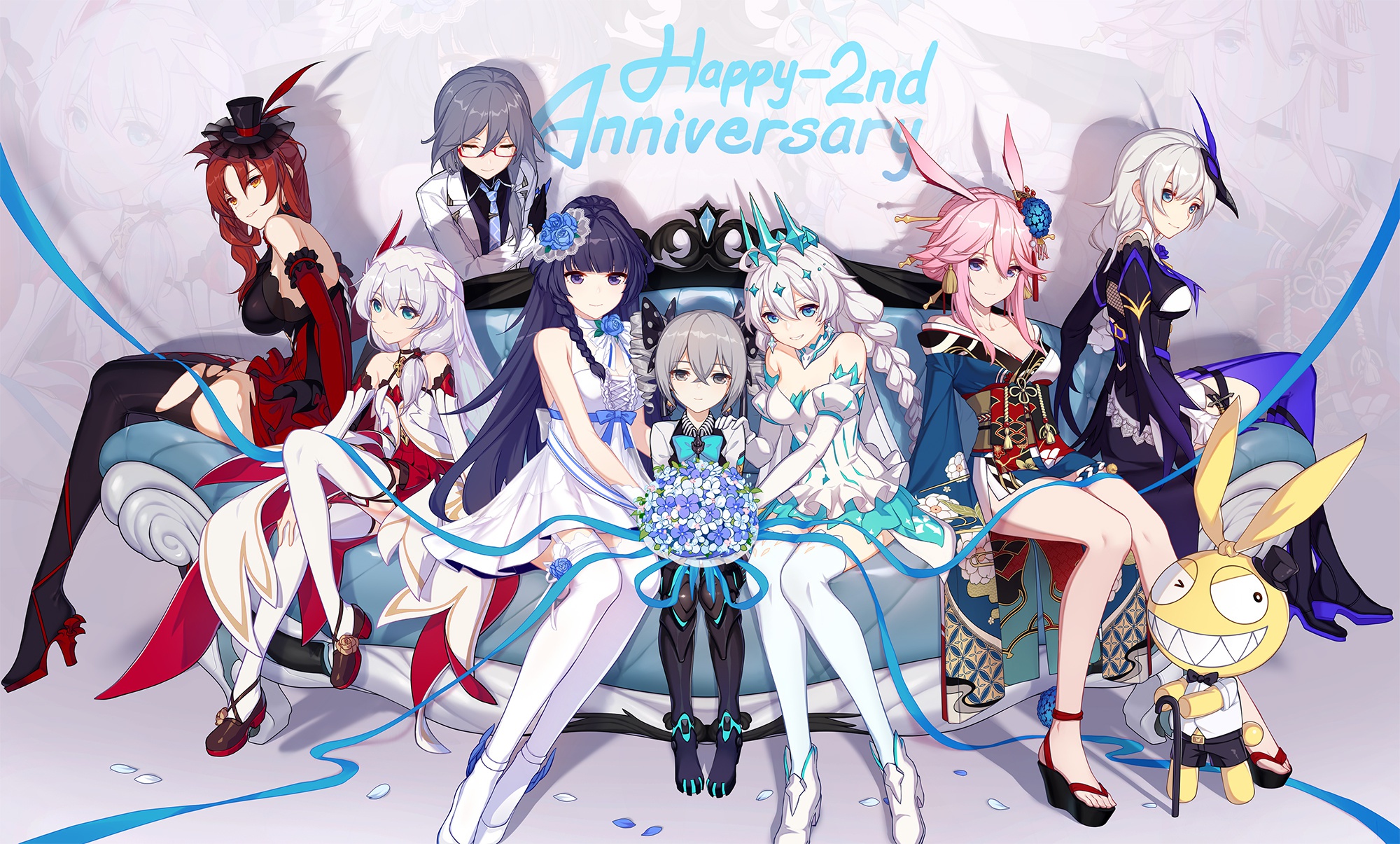 Скачать обои девушки, игра, группа, аниме, персонажи, Honkai Impact 3rd,  раздел сёнэн в разрешении 2000x1205