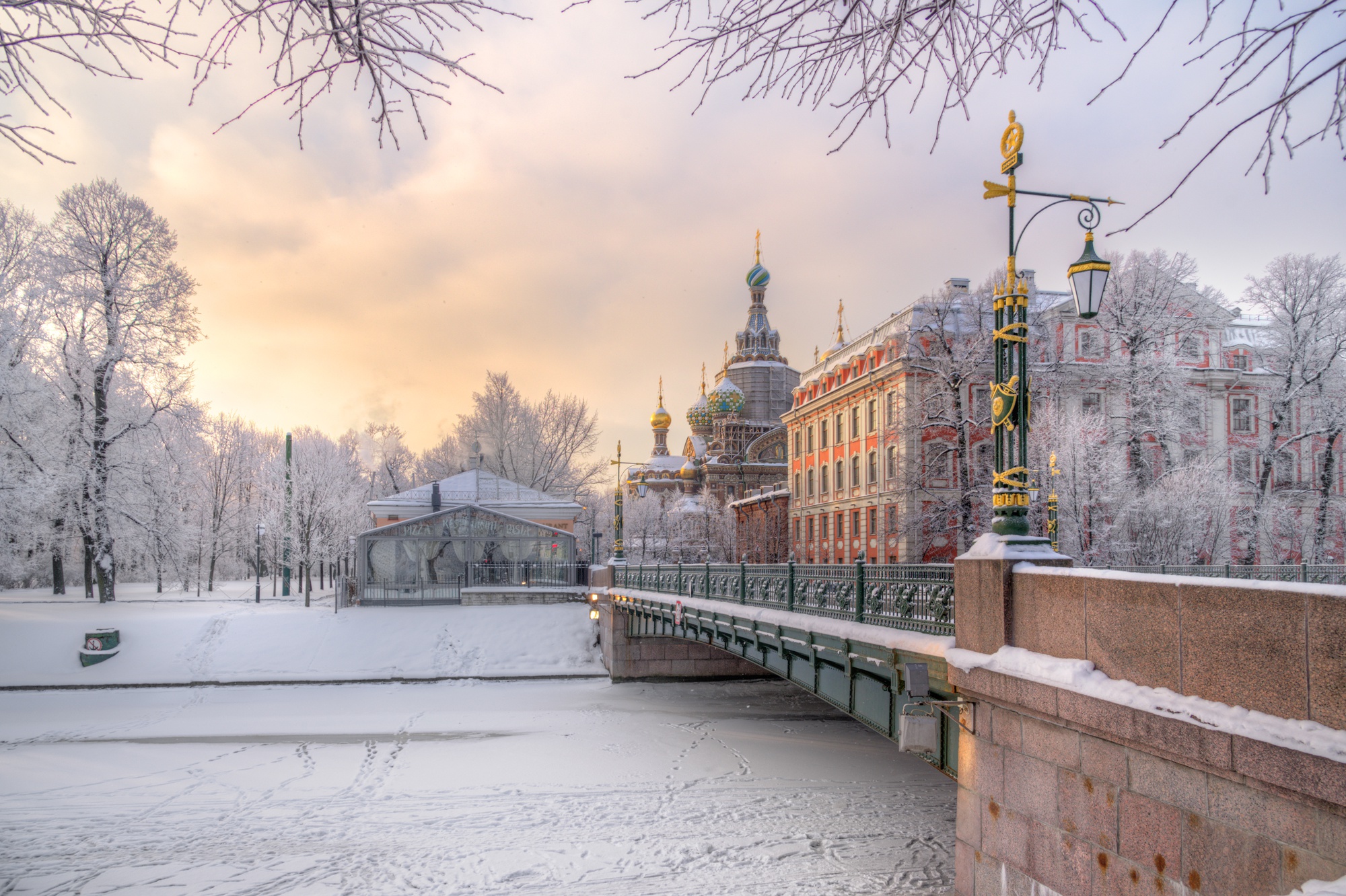 мосты петербурга зимой