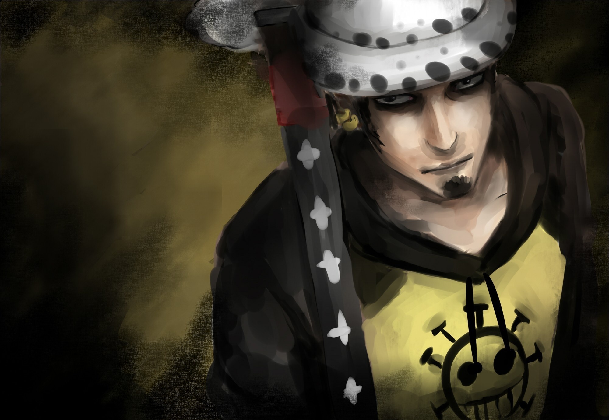 Обои аниме, арт, One Piece, Trafalgar Law, Большой Куш, Хирург Смерти,  Трафальгар Ло на телефон и рабочий стол, раздел аниме, разрешение 2000x1380  - скачать