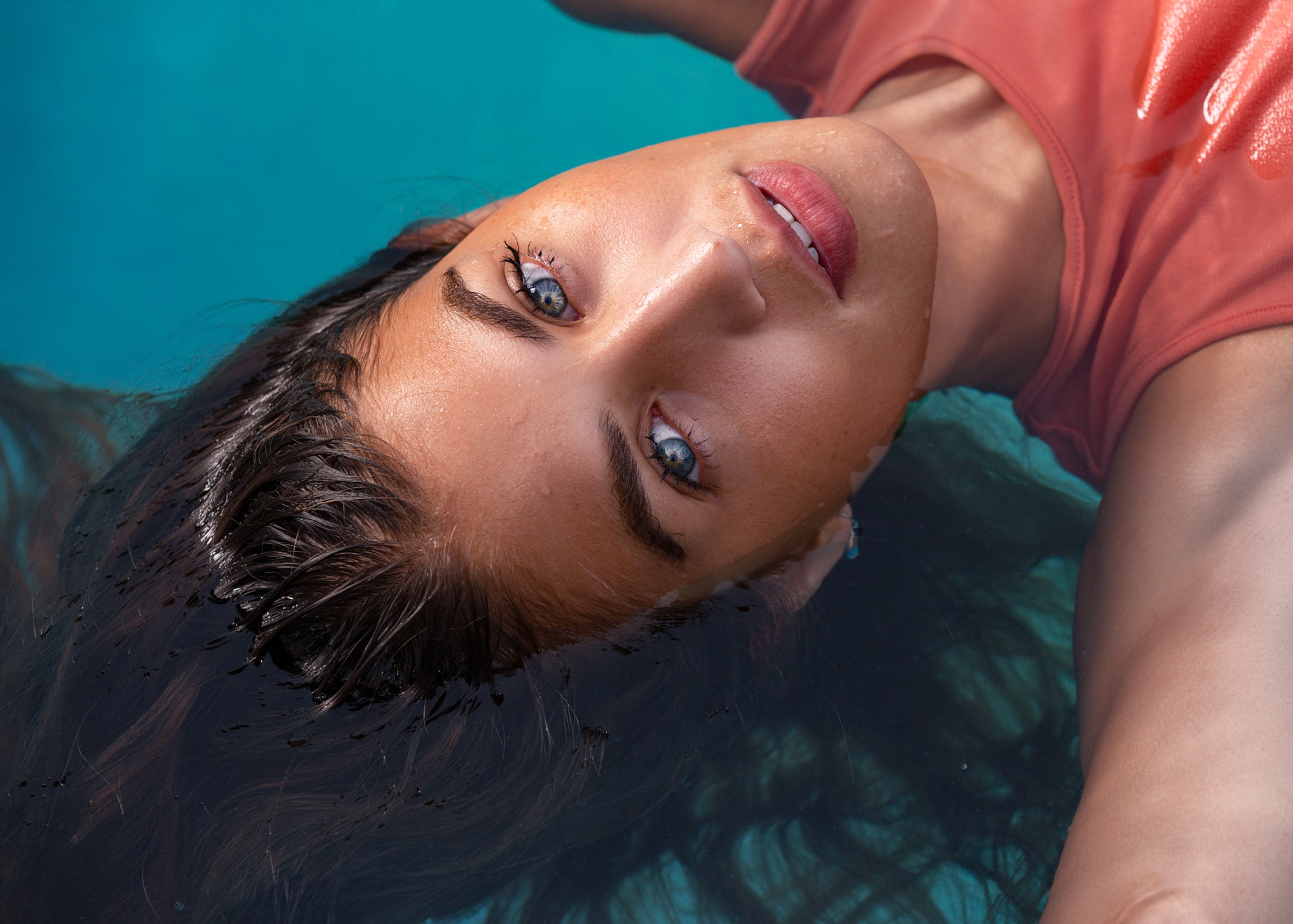 Girl Wet Photo Photographer Water Blue Eyes Model Water Drops Lips Face