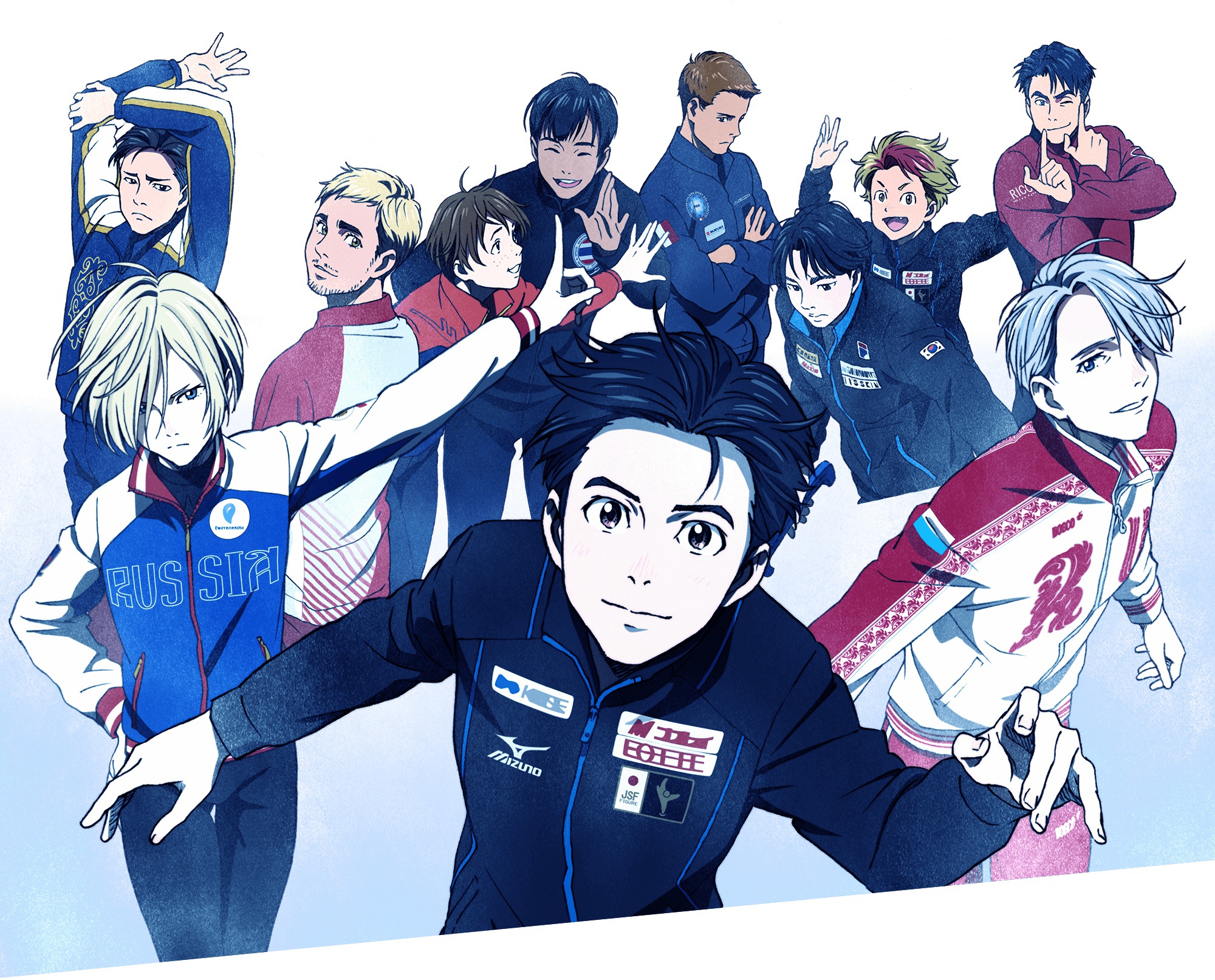 Обои аниме, арт, фигуристы, парни, персонажи, Yuri on Ice, Юрий на льду,  Victor Nikiforov на телефон и рабочий стол, раздел сёдзё, разрешение  2000x1613 - скачать