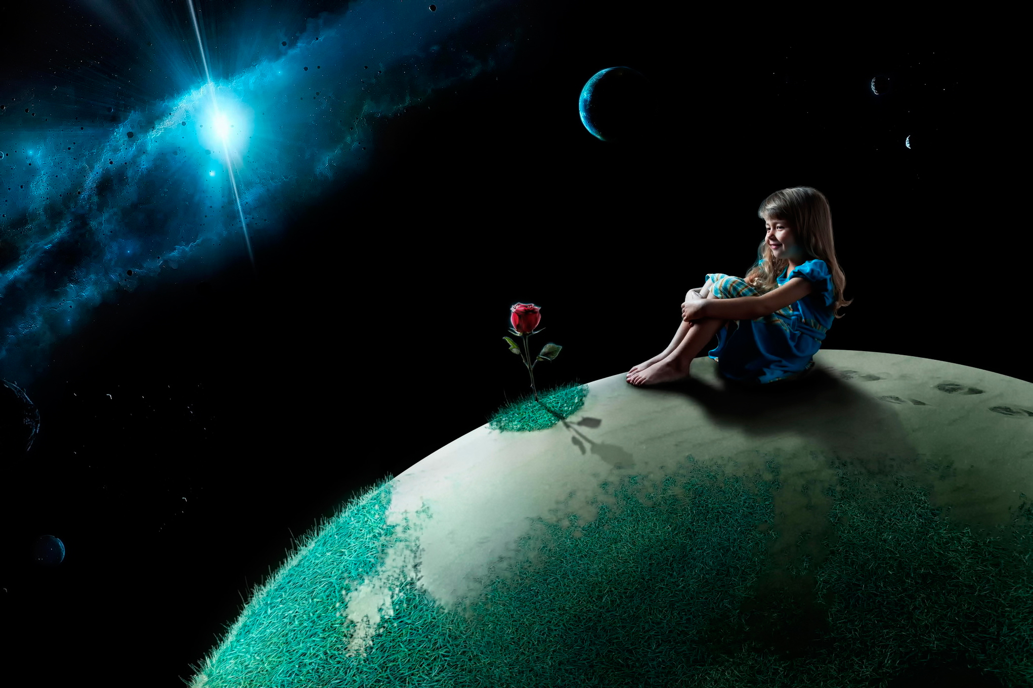 Мало с другой планеты. Девушка и планеты. Космическая девочка. Девушка сидит на планете. Девушка космос.