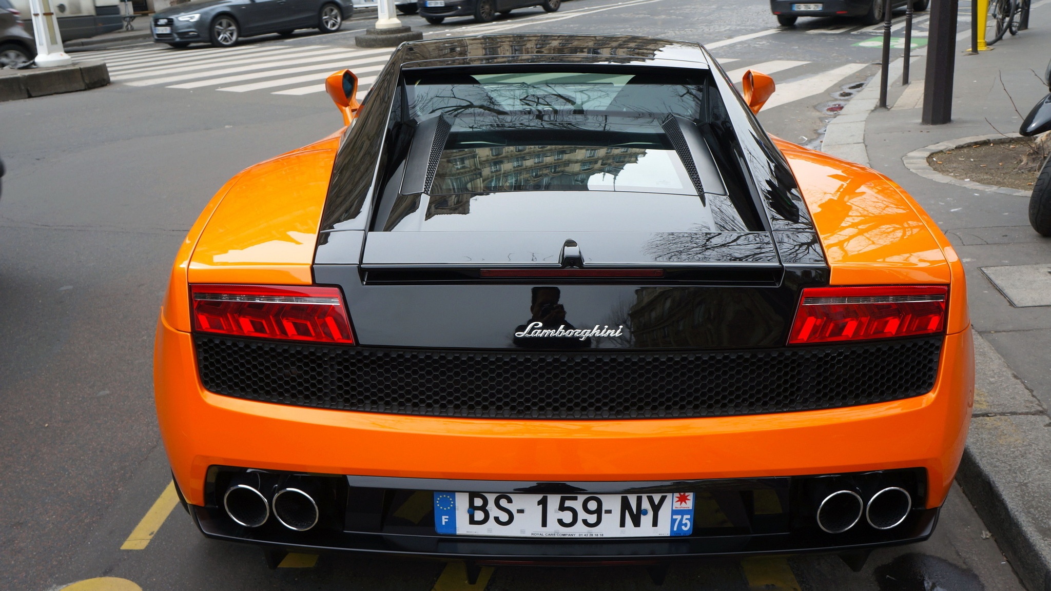 Скачать обои Lamborghini, Orange, Gallardo, supercar, задок, раздел машины  в разрешении 2048x1152