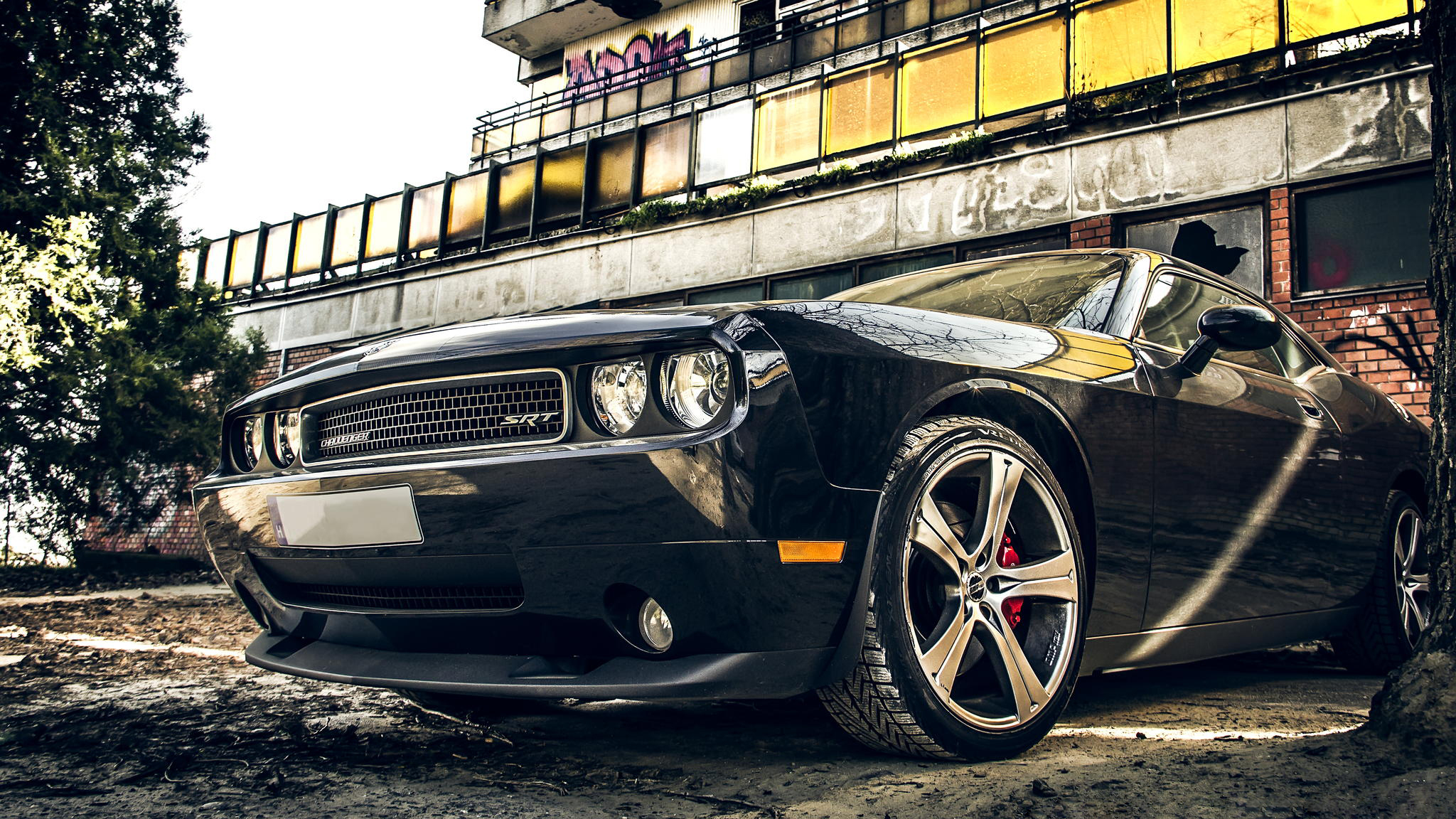 Скачать обои car, авто, тюнинг, Dodge, Challenger, додж, muscle car, раздел  dodge в разрешении 2048x1152