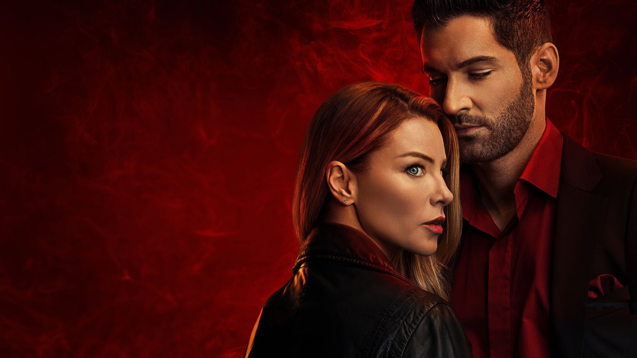 Обои поза, сериал, телесериал, Lucifer, Tom Ellis, Люцифер, Lauren German,  Лорен Джерман на телефон и рабочий стол, раздел фильмы, разрешение  2048x1152 - скачать