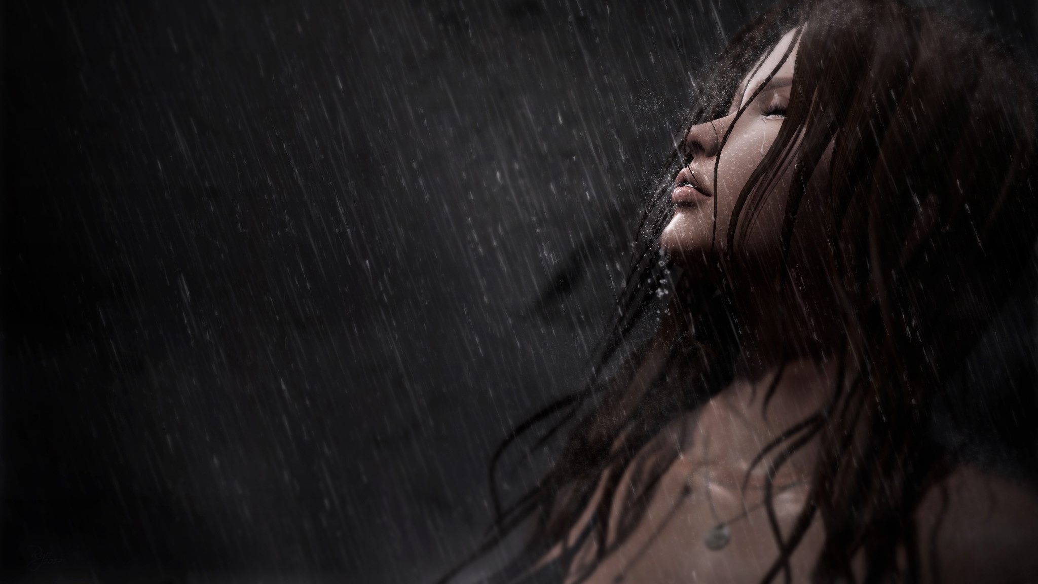 Девки плачут песня. Девушка под дождем. Брюнетка с мокрыми волосами. Девушка под дождем картинки. Девушка плачет под дождем.