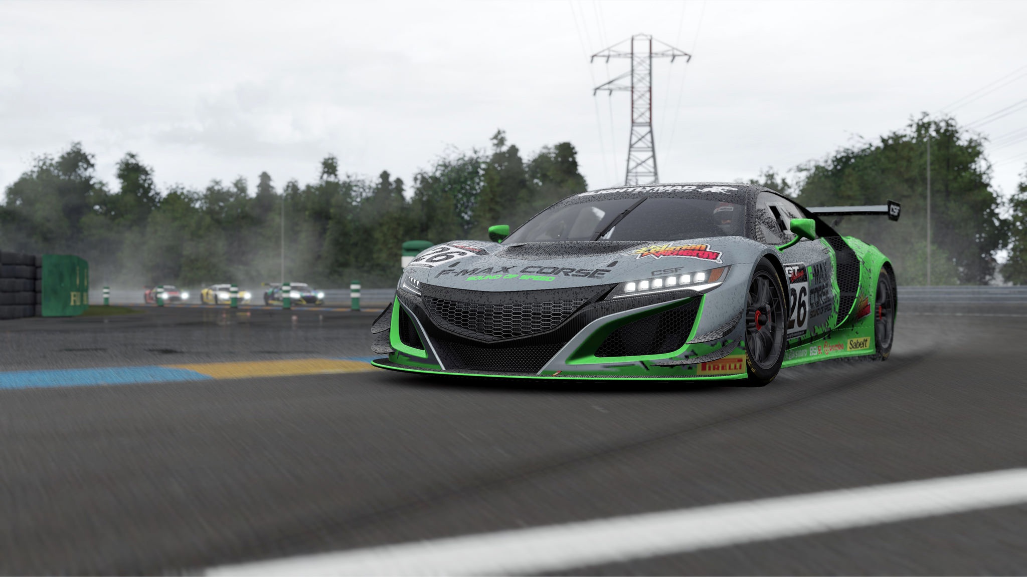 Скачать обои гонка, трасса, NSX, Project Cars 2, раздел игры в разрешении  2048x1152