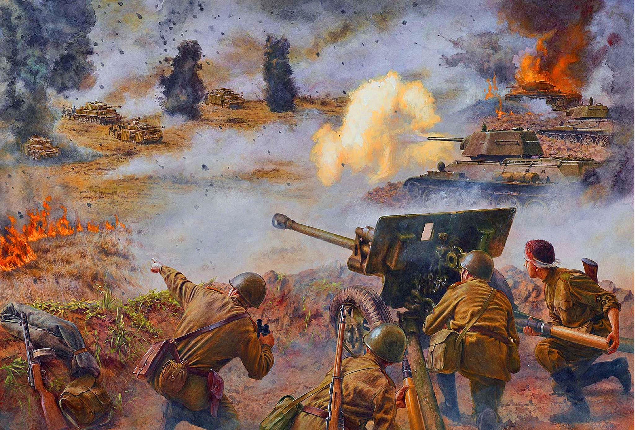 Худ новинки 1941 1945. Курская битва 1943. Бой Курская дуга 1943.