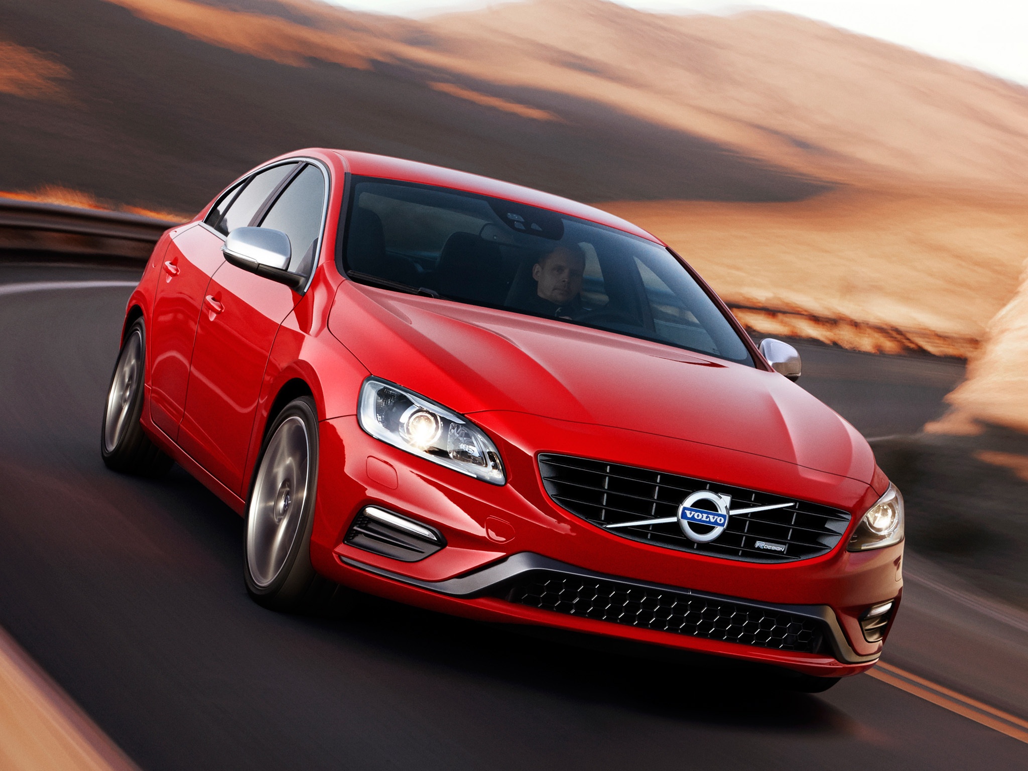 Скачать обои машина, Volvo, красная, вид спереди, S60, R-design, раздел  машины в разрешении 2048x1536