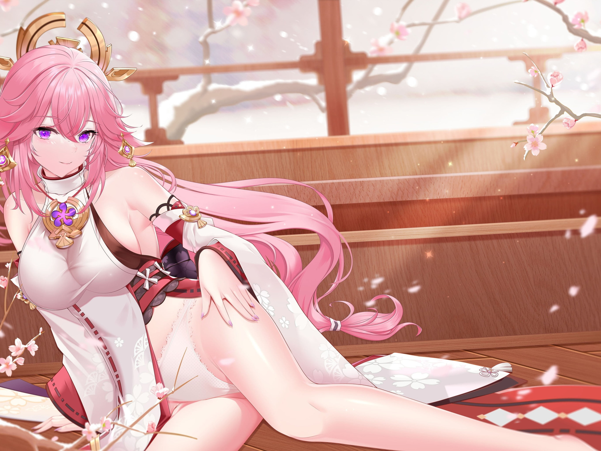 Wallpaper anime girls red vocaloid cherry blossom sexiz pix