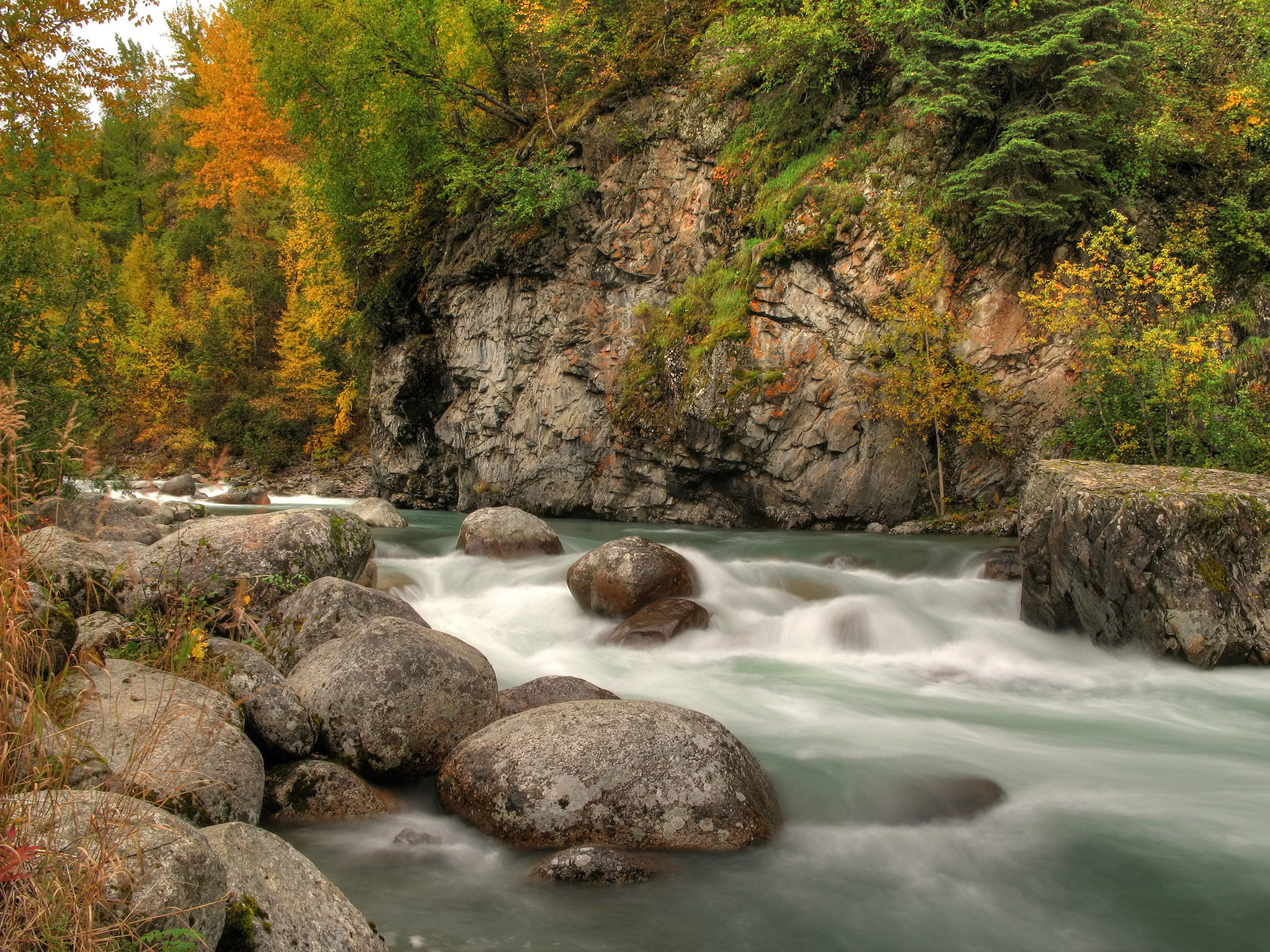 Stone river. • Горная река Улу-Узень. Горные реки Сочи. Горная река в лесу. Камни в реке.
