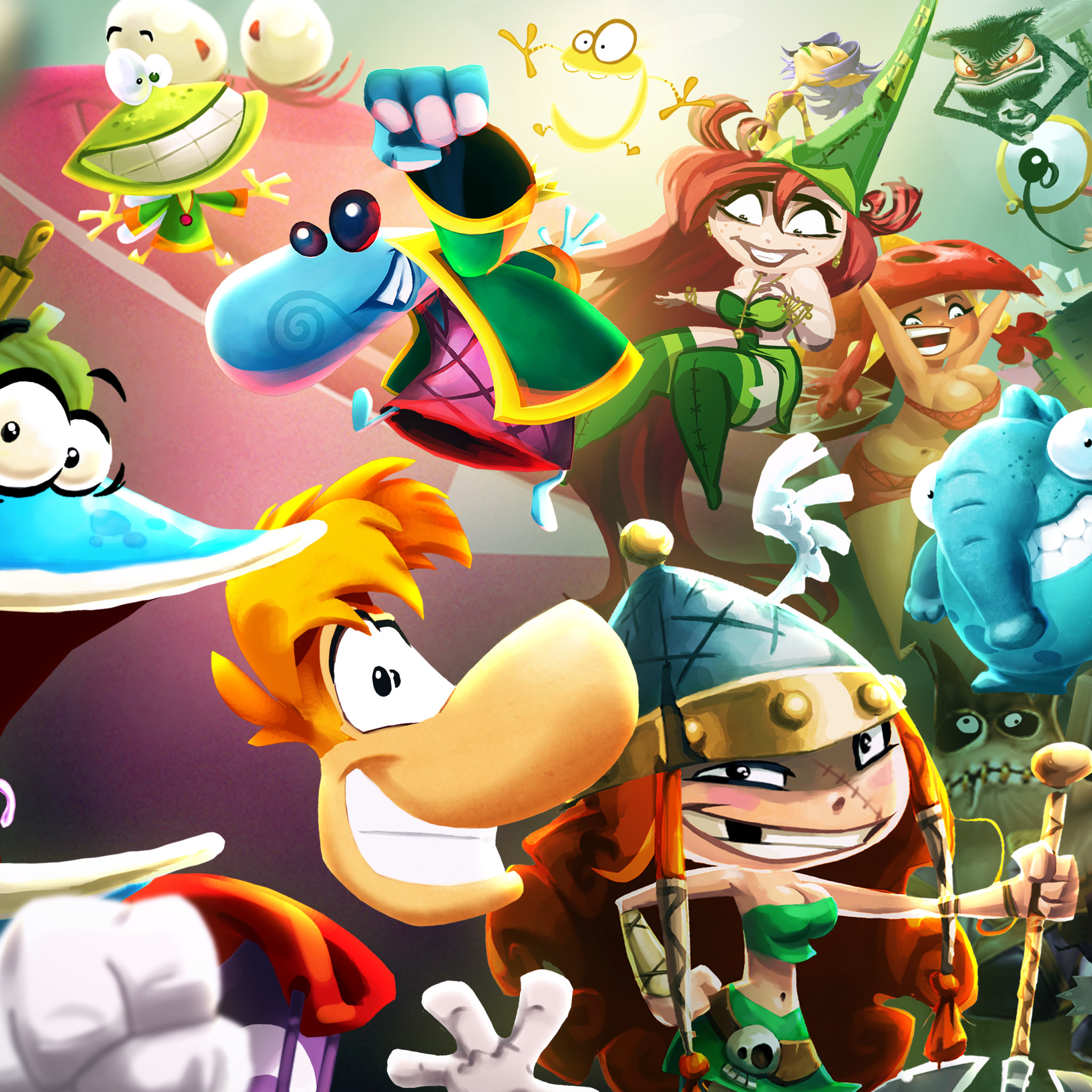 Скачать обои Ubisoft, Ubisoft Entertainment, Rayman, Рэйман, Rayman  Adventures, раздел игры в разрешении 2048x2048