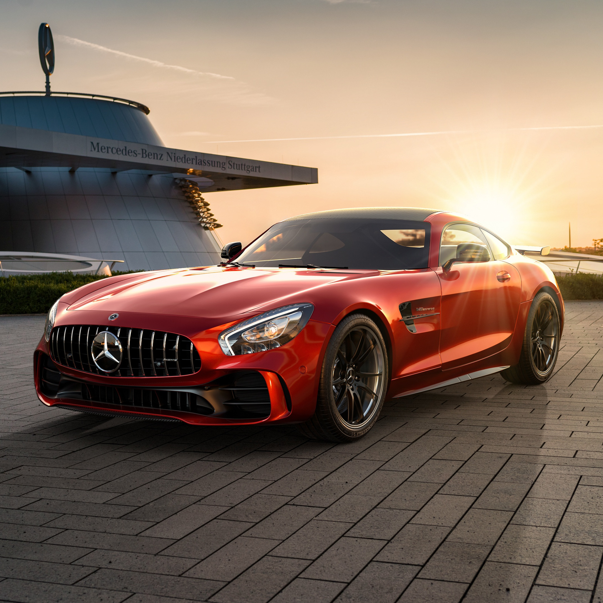 Mercedes AMG gt Red Chrome