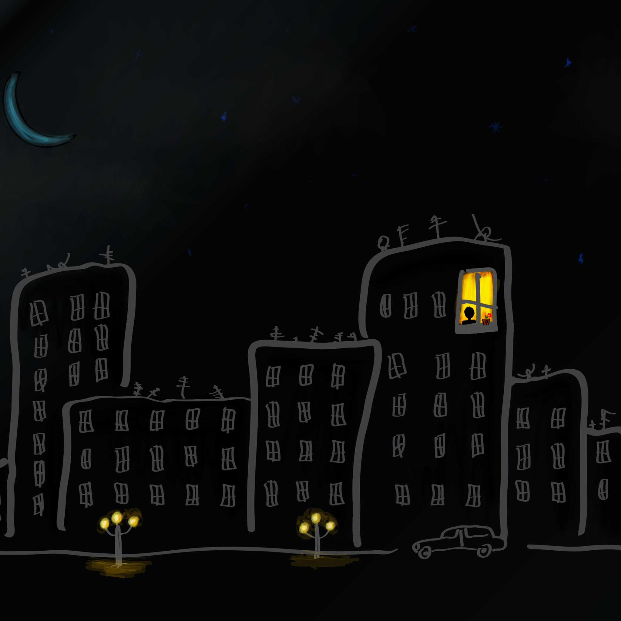 В темную ночь никто не. Рисование город вечером. Рисование город село вечером. Нарисовать ночной город. Многоэтажный дом ночью.