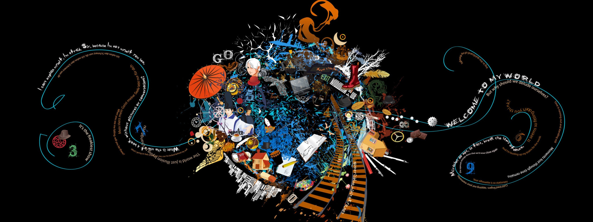 аниме, vector art, Welcome To My World