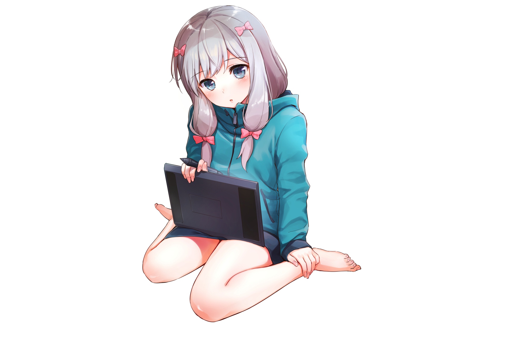 Обои девушка, планшет, Eromanga Sensei, Эроманга-Сэнсэй на телефон и  рабочий стол, раздел сёнэн, разрешение 2125x1417 - скачать