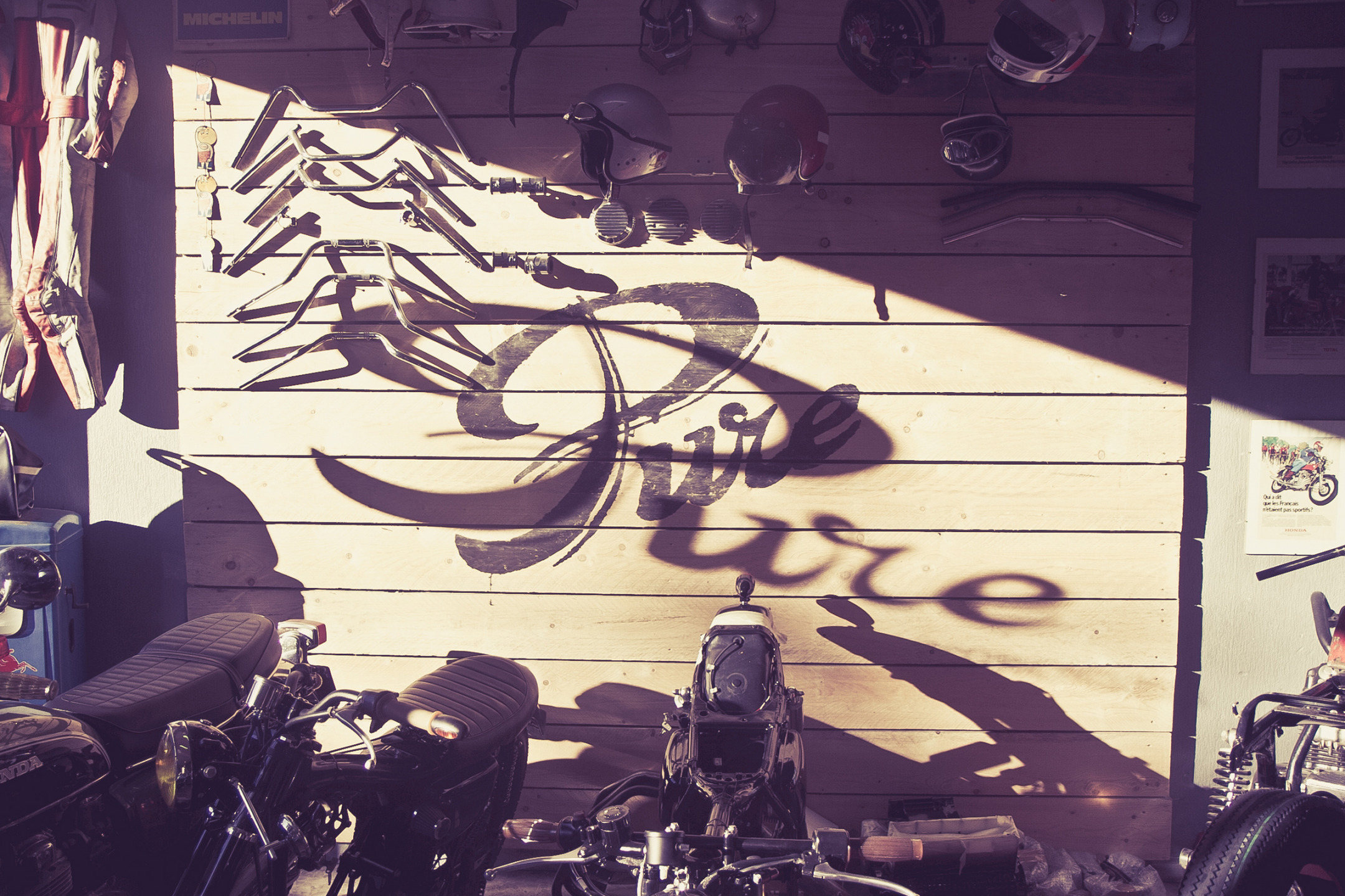 vintage, motorcycle, Workshop