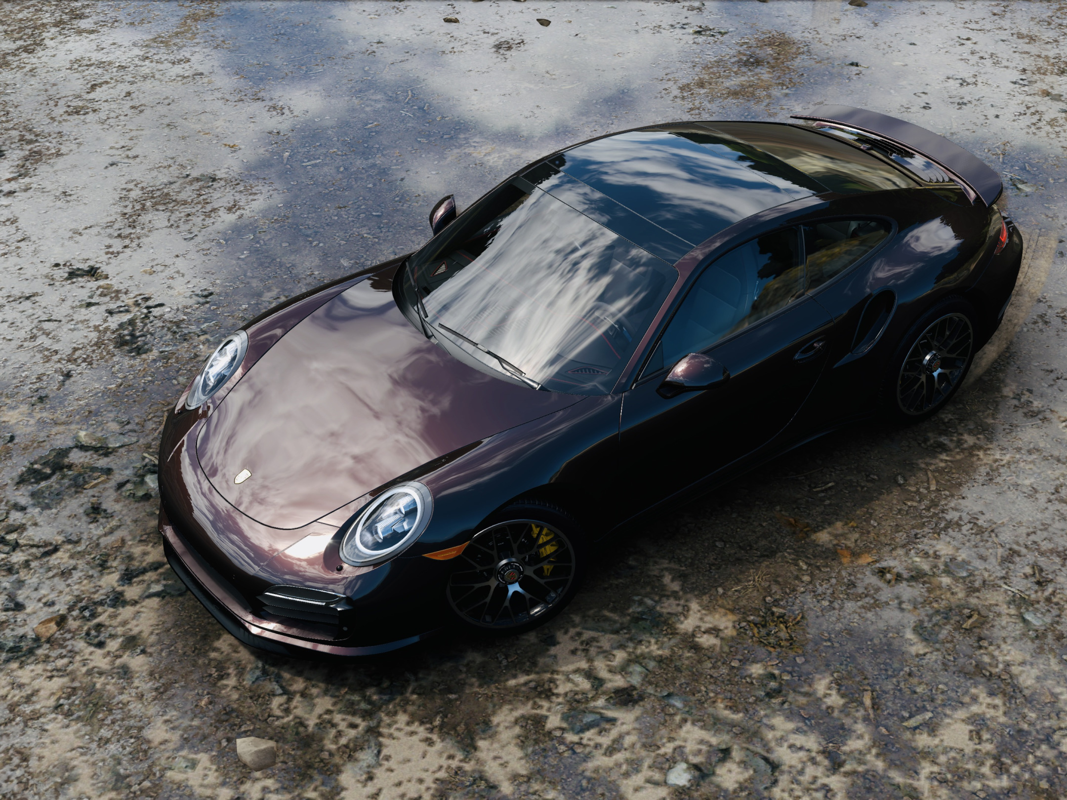 Скачать обои Porsche, Beach, Game, Rocks, Porsche 911 Turbo S, Xbox One ...