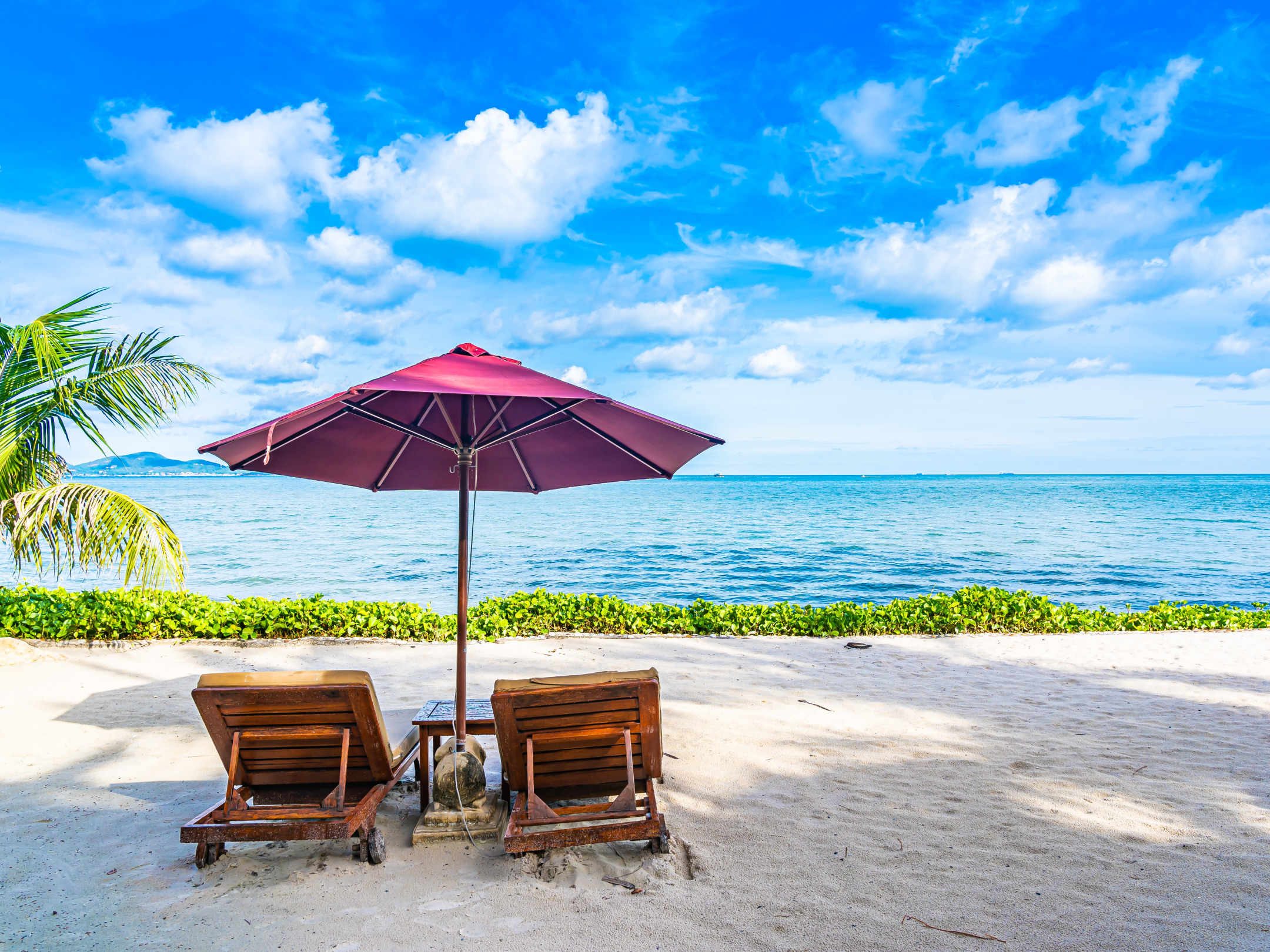 песок, море, пляж, лето, небо, берег, зонт, summer