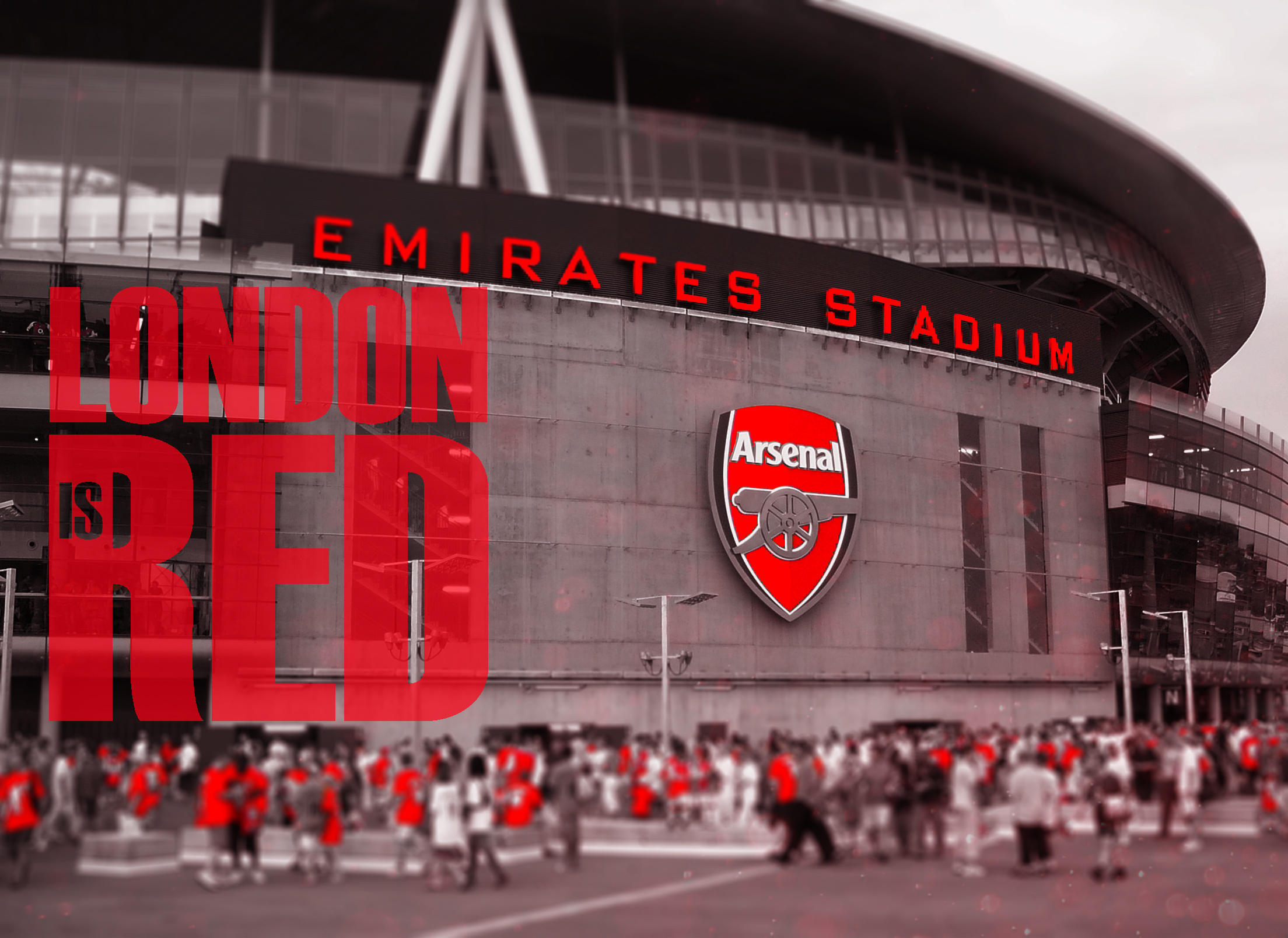 Обои red, arsenal, london, stadium, football, fanart, emirates на телефон и  рабочий стол, раздел спорт, разрешение 2208x1608 - скачать