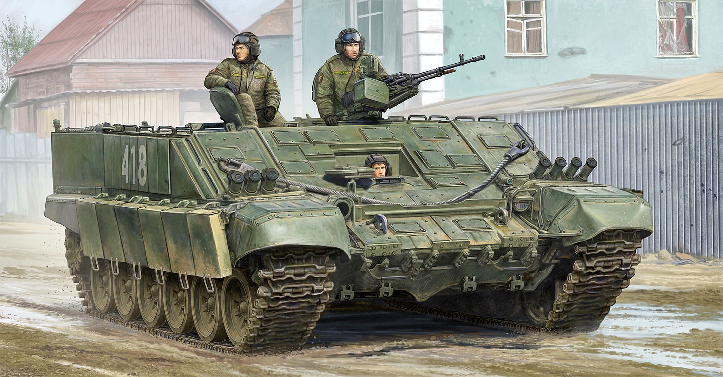 Обои рисунок, art, russian, российская, Heavy flamethrower personnel  carrier, Боевая машина огнеметчиков-тяжелая, БМО-Т на телефон и рабочий  стол, раздел оружие, разрешение 2400x1253 - скачать