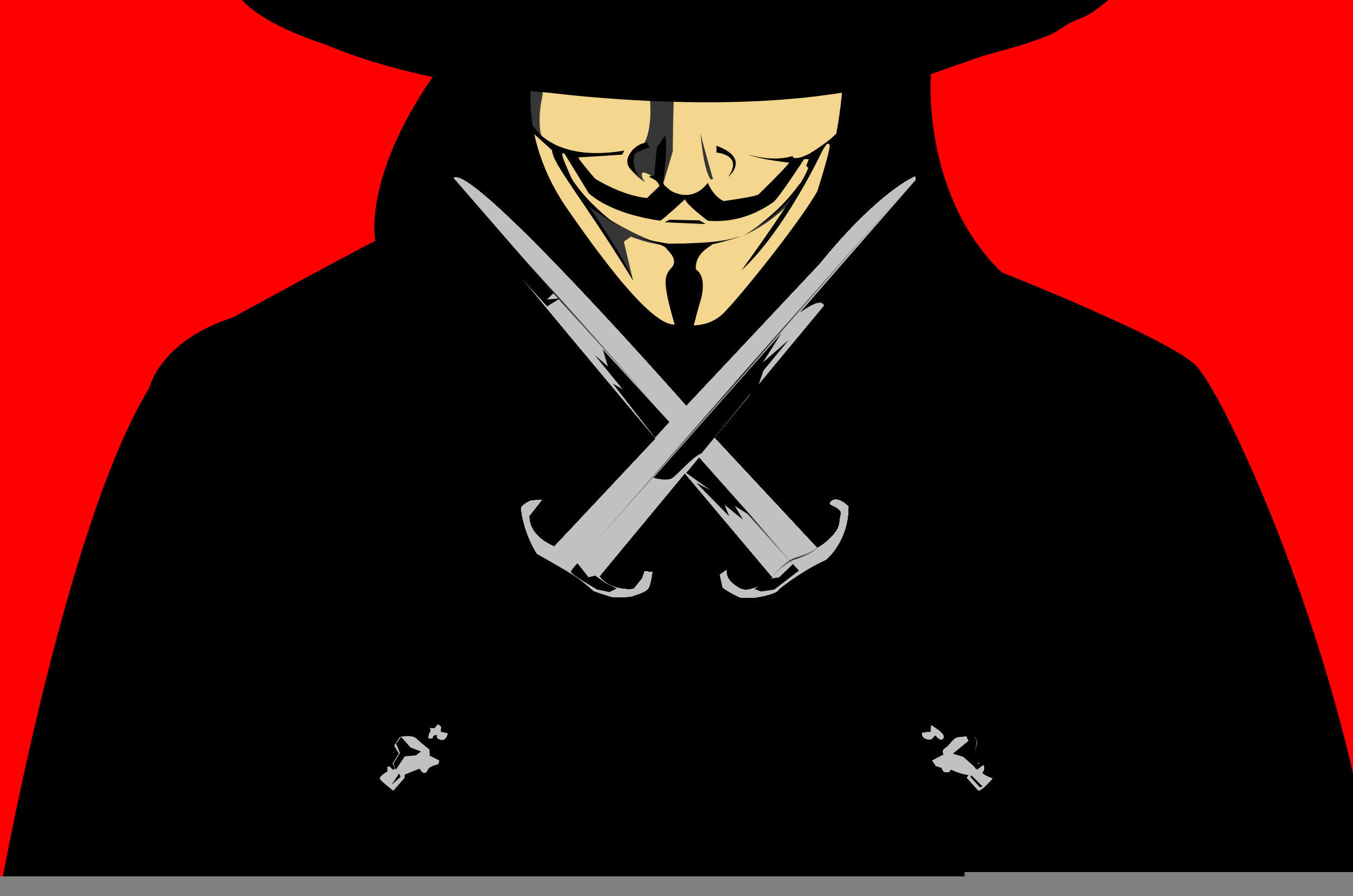 Обои маска, кинжалы, v for vendetta, гай фокс, в значит вендетта, mask,  daggers, Guy Fawkes на телефон и рабочий стол, раздел фильмы, разрешение  2480x1644 - скачать