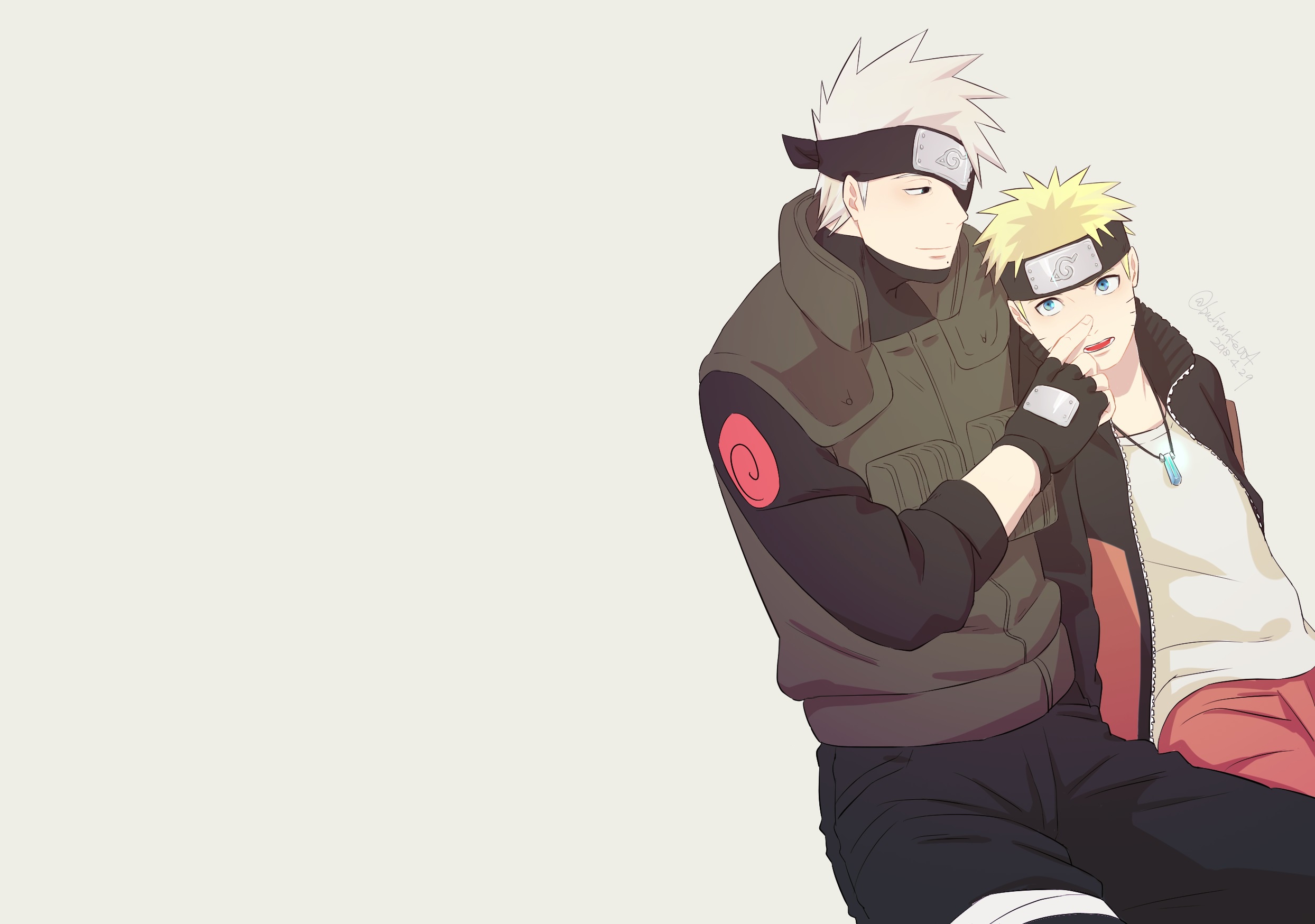 Скачать обои Naruto, Hatake Kakashi, NARUTO, Uzumaki Naruto, Fanart, раздел  сёнэн в разрешении 2488x1748