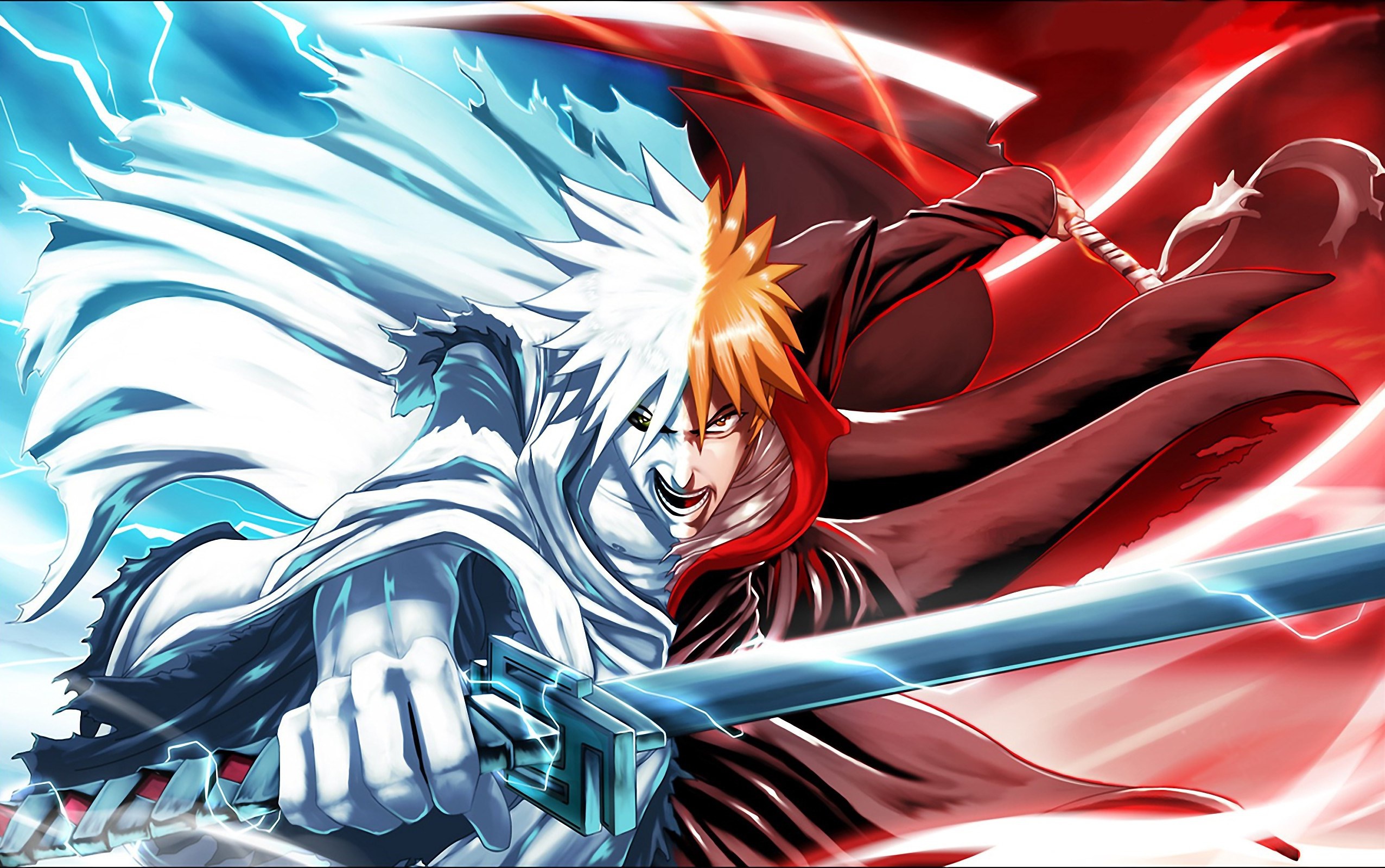 Обои sword, Bleach, anime, man, boy, ken, blade, hero на телефон и рабочий  стол, раздел сёнэн, разрешение 2552x1600 - скачать