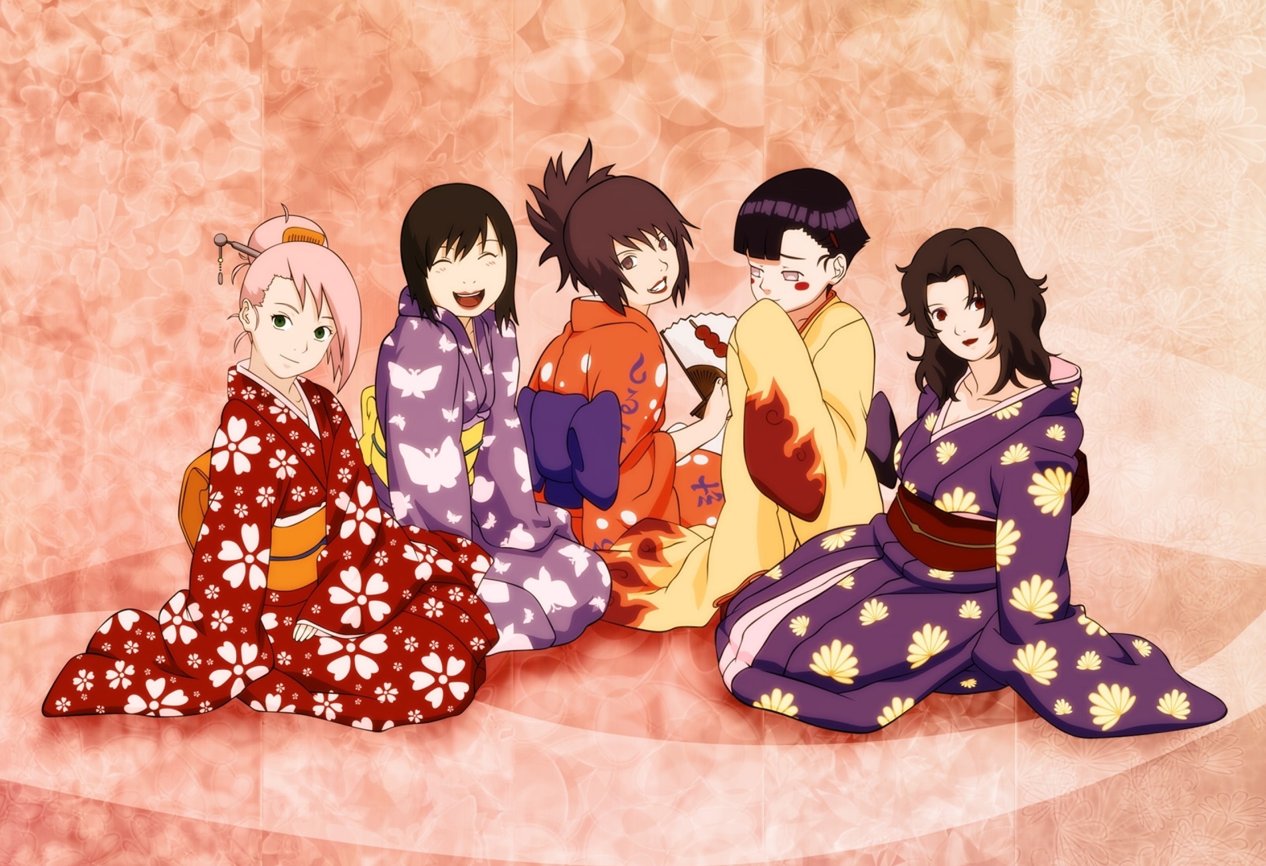 Обои Sakura, naruto, anime, Hinata, Shizune, kunoichi of Konoha, Anko,  Kurenai на телефон и рабочий стол, раздел прочее, разрешение 2557x1749 -  скачать