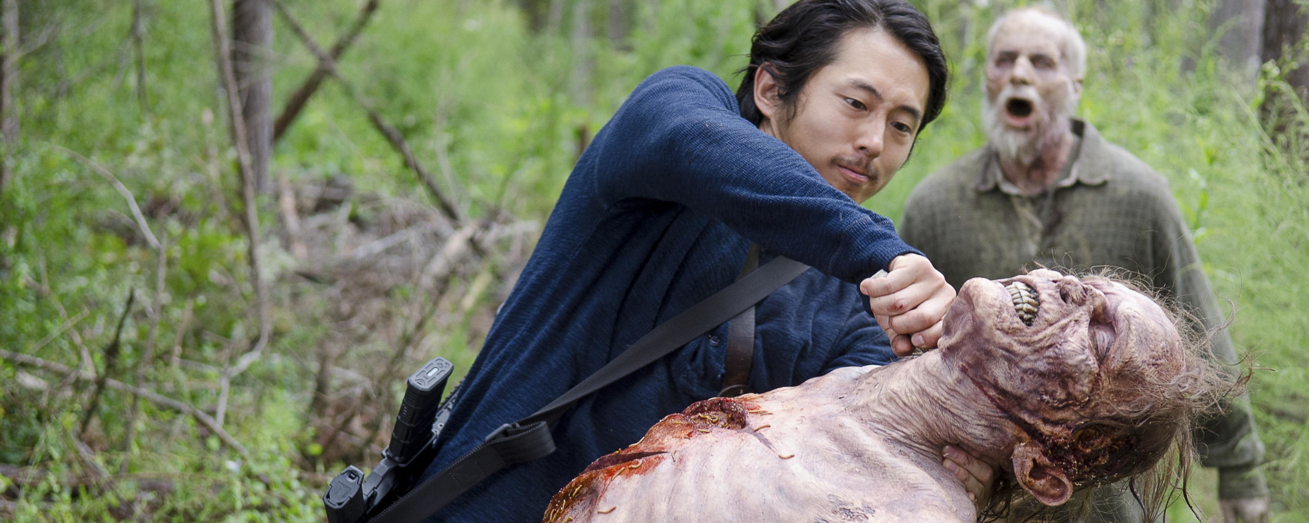 нож, зомби, The Walking <b>Dead</b>, <b>Ходячие</b> <b>мертвецы</b>, Steven Yeun, Glenn.