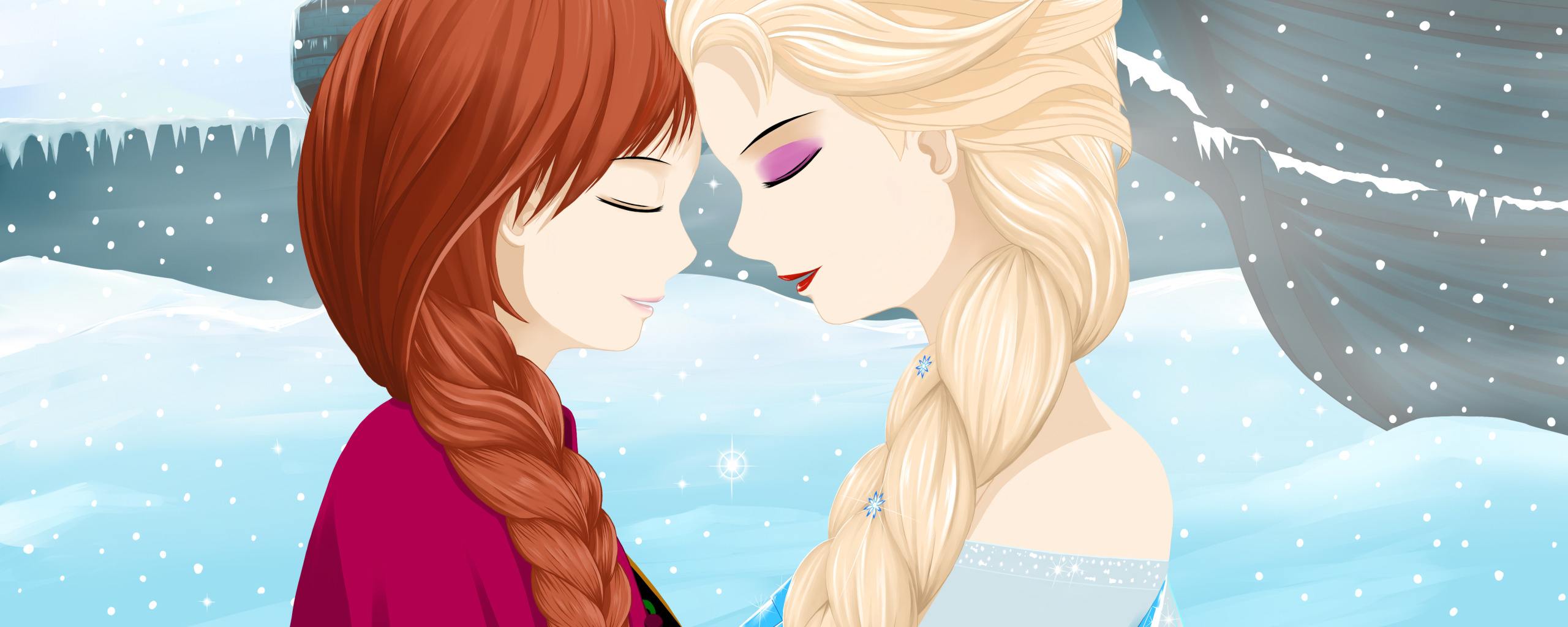 Скачать обои Frozen, Disney, Анна, Anna, Princess, Мультфильм, Elsa, Эльза,...