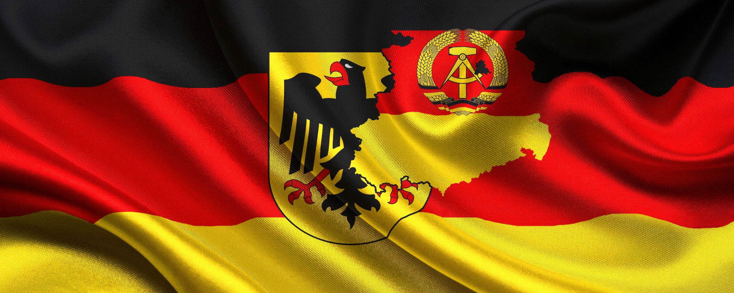 Почему было 2 германии. Флаг ГДР И флаг ФРГ. Флаг Германии ФРГ И ГДР. ФРГ И ГДР флаги и гербы. Флаг Германии 1949.