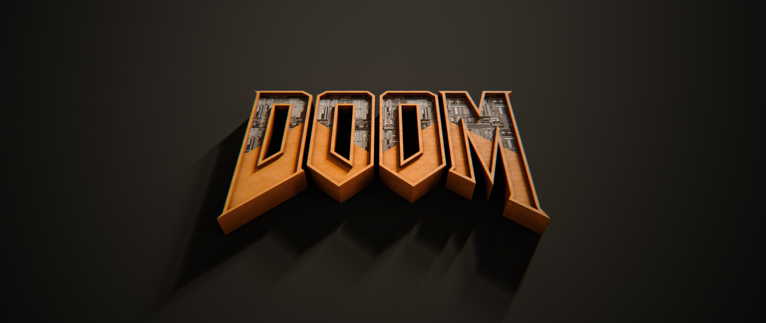 Скачать обои Игра, Логотип, Logo, Game, Doom, раздел игры в разрешении  2560x1080