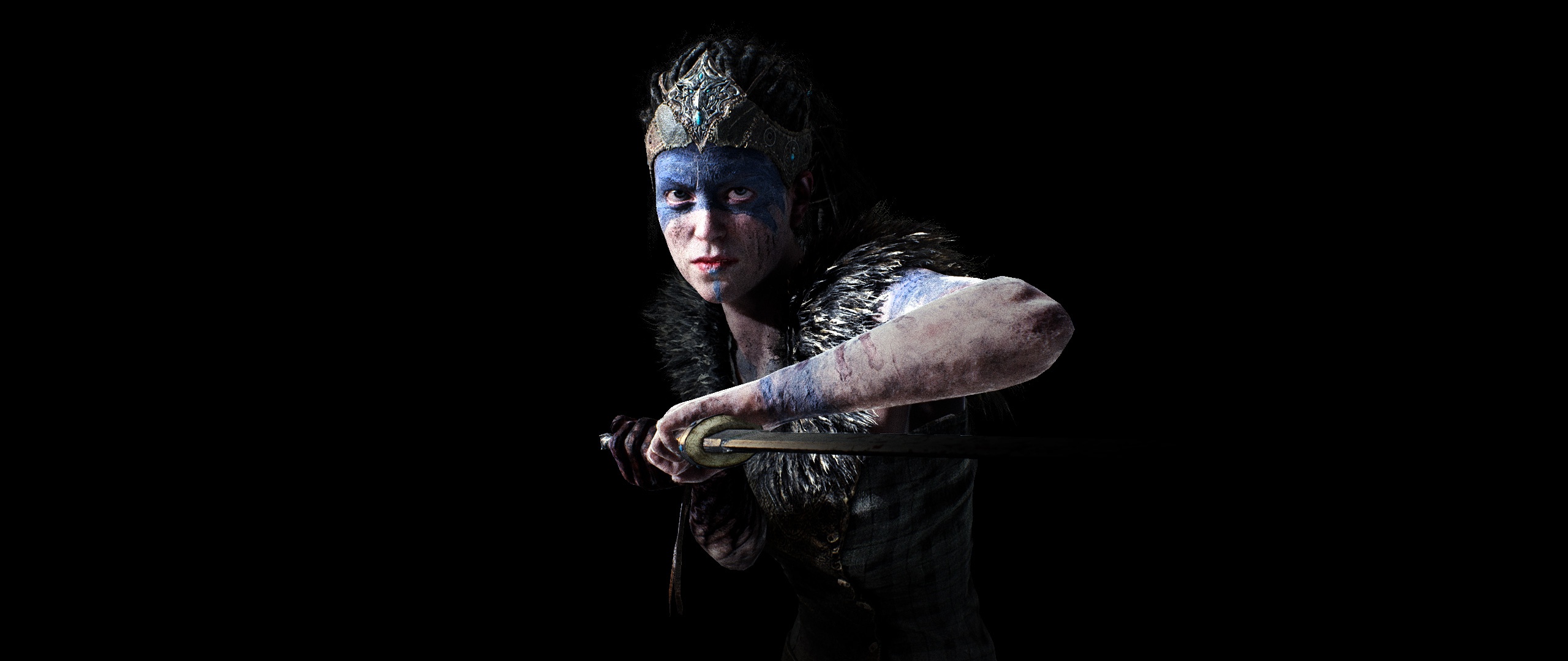 Скачать обои игра, Game, action, adventure, Hellblade, Senua, Hellblade  Senuas Sacrifice, Senuas Sacrifice, раздел игры в разрешении 2560x1080