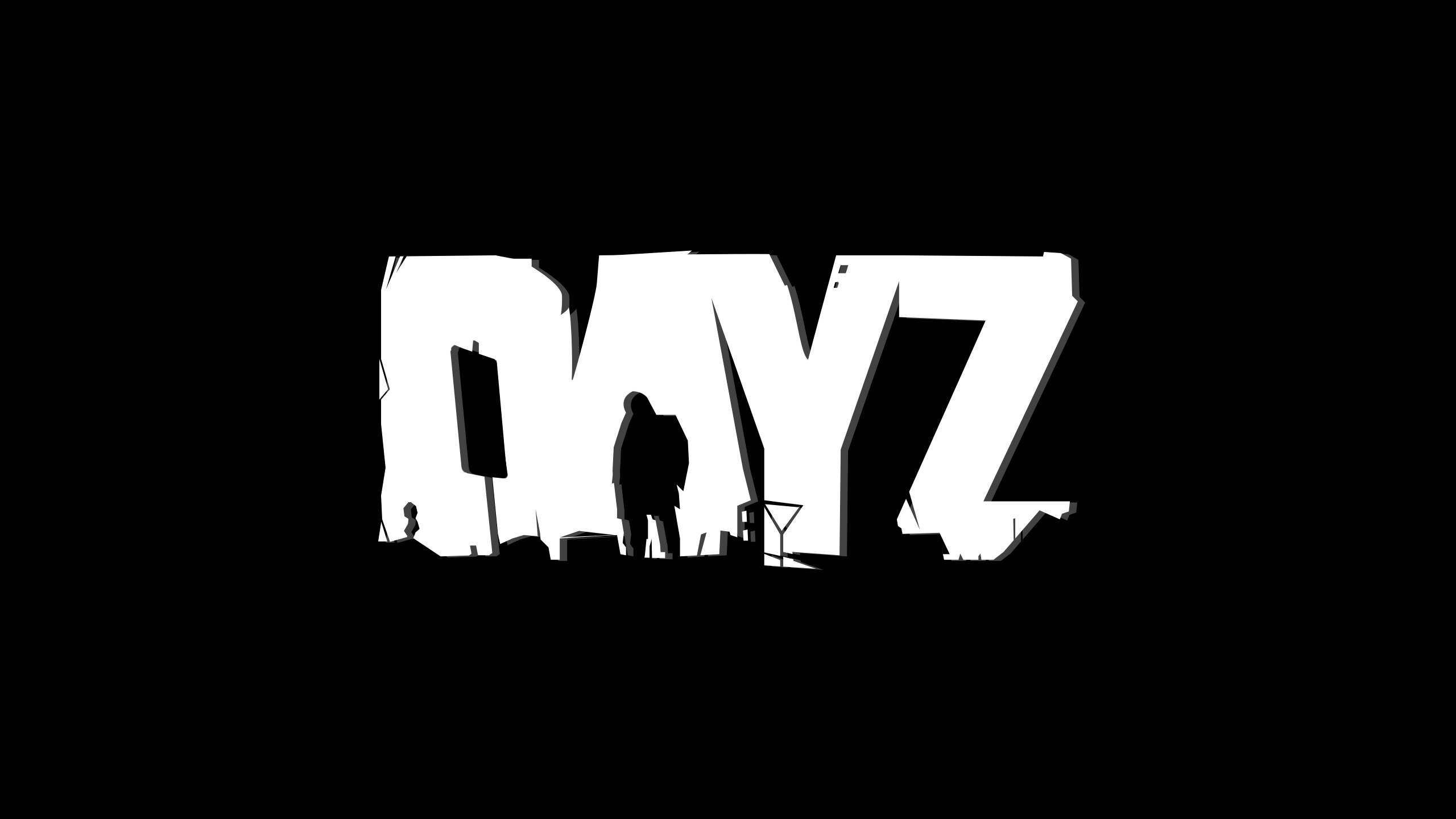 Обои логотип, logo, минимал, DayZ, mmo, день зет, дэйз, open world на  телефон и рабочий стол, раздел игры, разрешение 2560x1440 - скачать