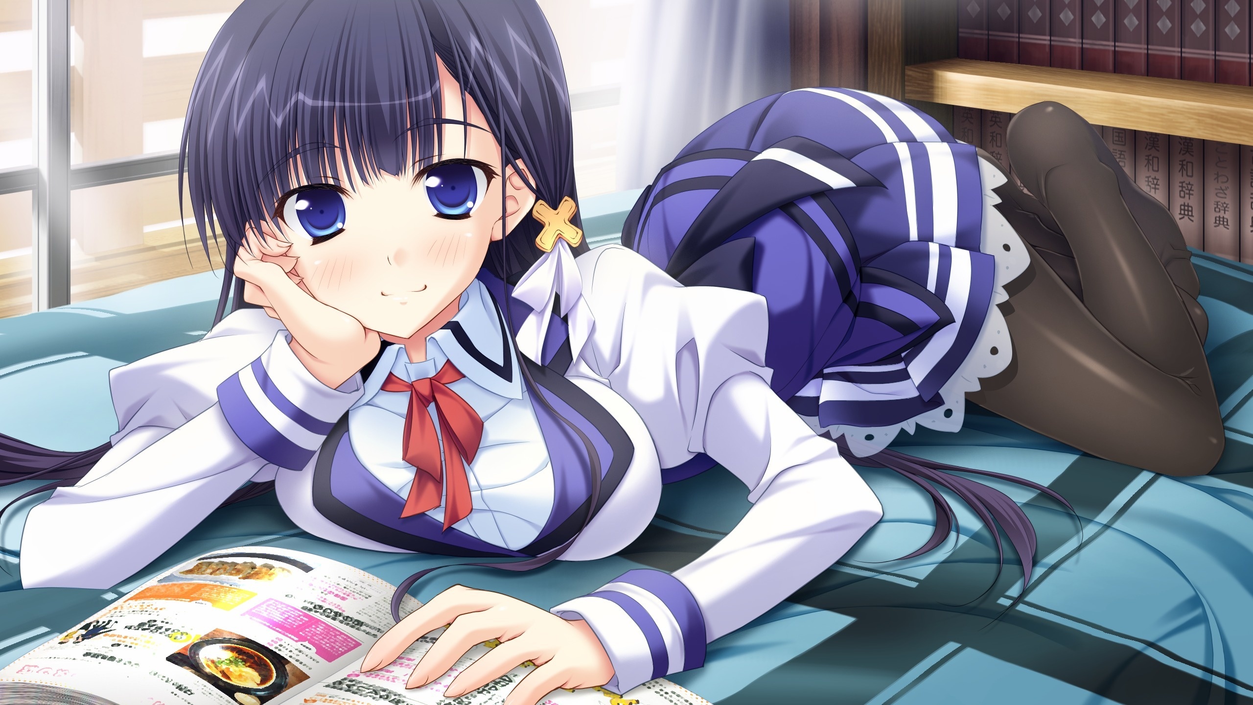 Скачать обои Game CG, Dp Minase, Yaneura no Kanojo, Kirishima Saki, раздел  аниме в разрешении 2560x1440