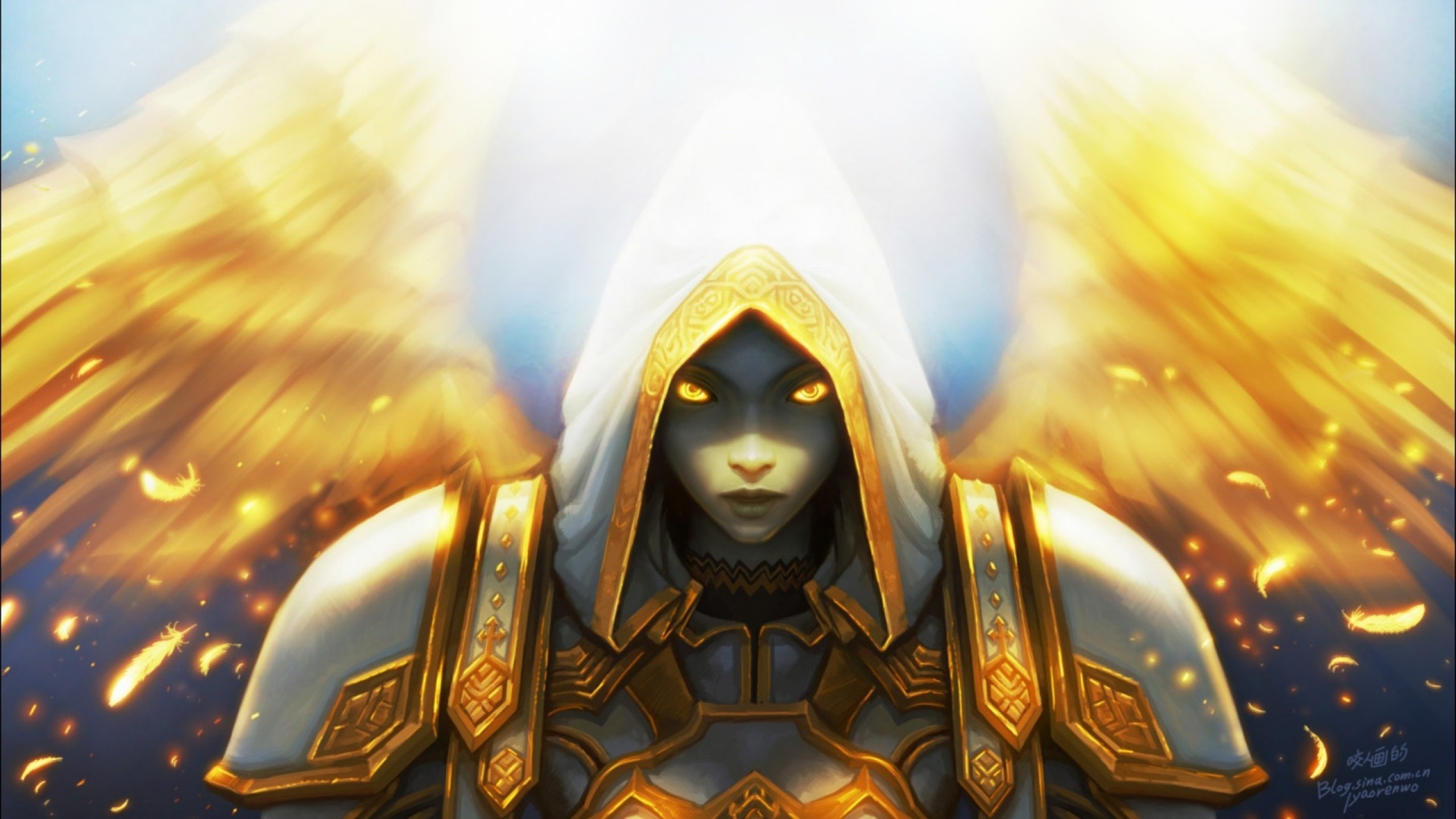 Скачать обои Light, World of Warcraft, game, wow, Priest, Healer, Tier 5,  раздел игры в разрешении 2560x1440