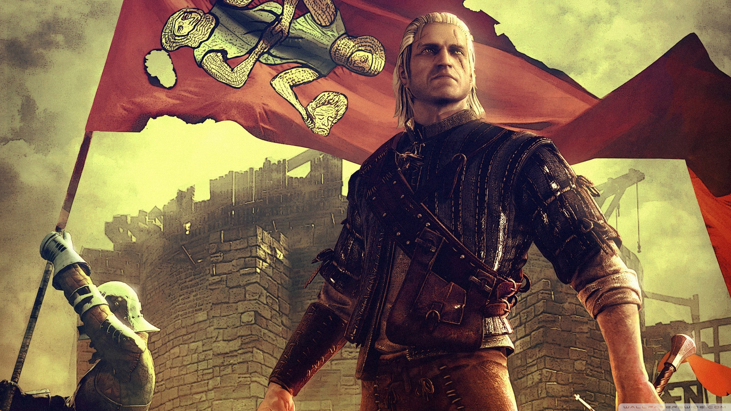 Обои ведьмак, The Witcher 2: Assassins of Kings, Ведьмак 2: Убийцы королей,  Геральт из Ривии на телефон и рабочий стол, раздел игры, разрешение  2560x1440 - скачать