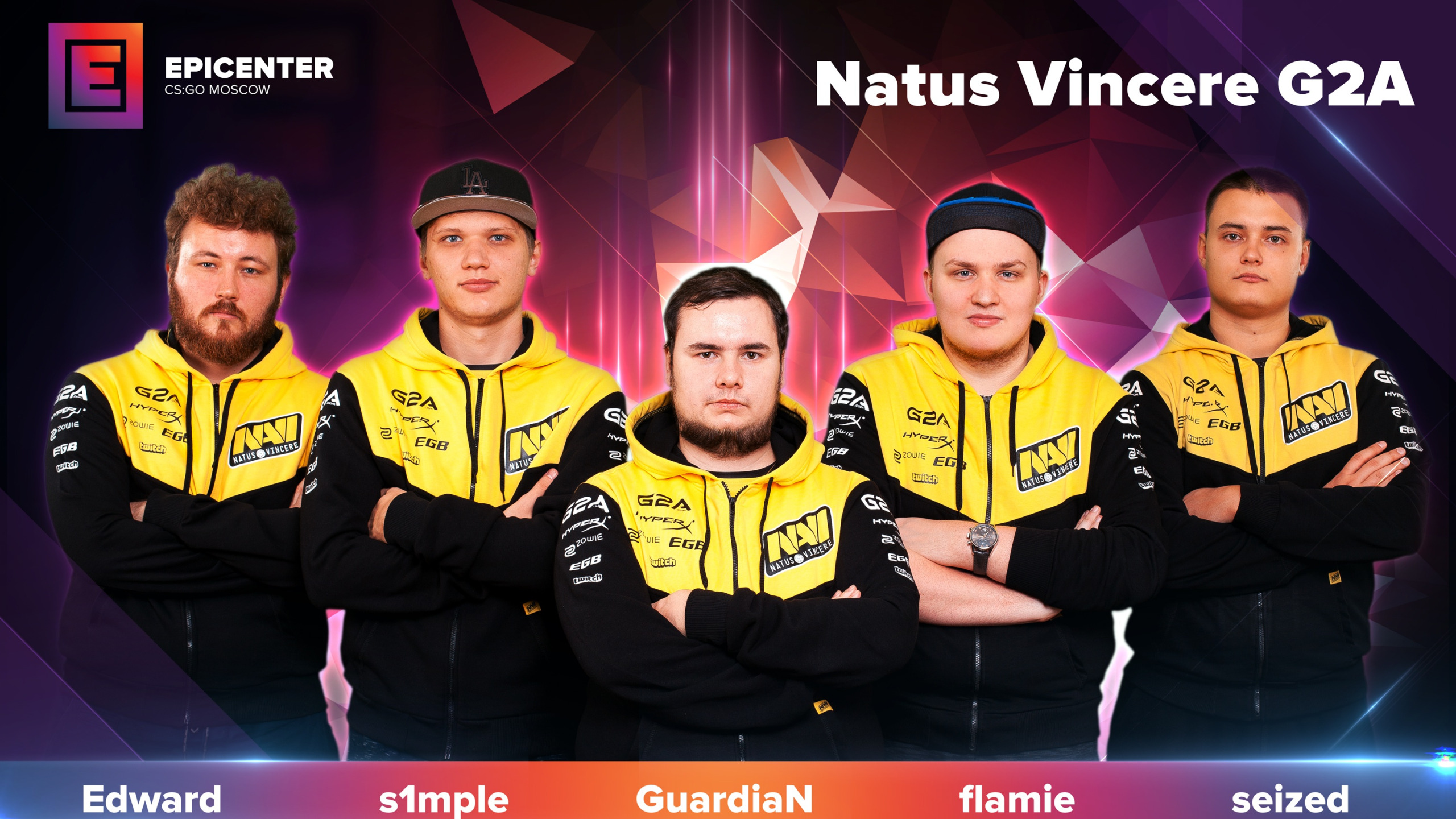 Скачать обои simple, valve, ukraine, global offensive, navi, cs:go, edward,  navi team, раздел игры в разрешении 2560x1440