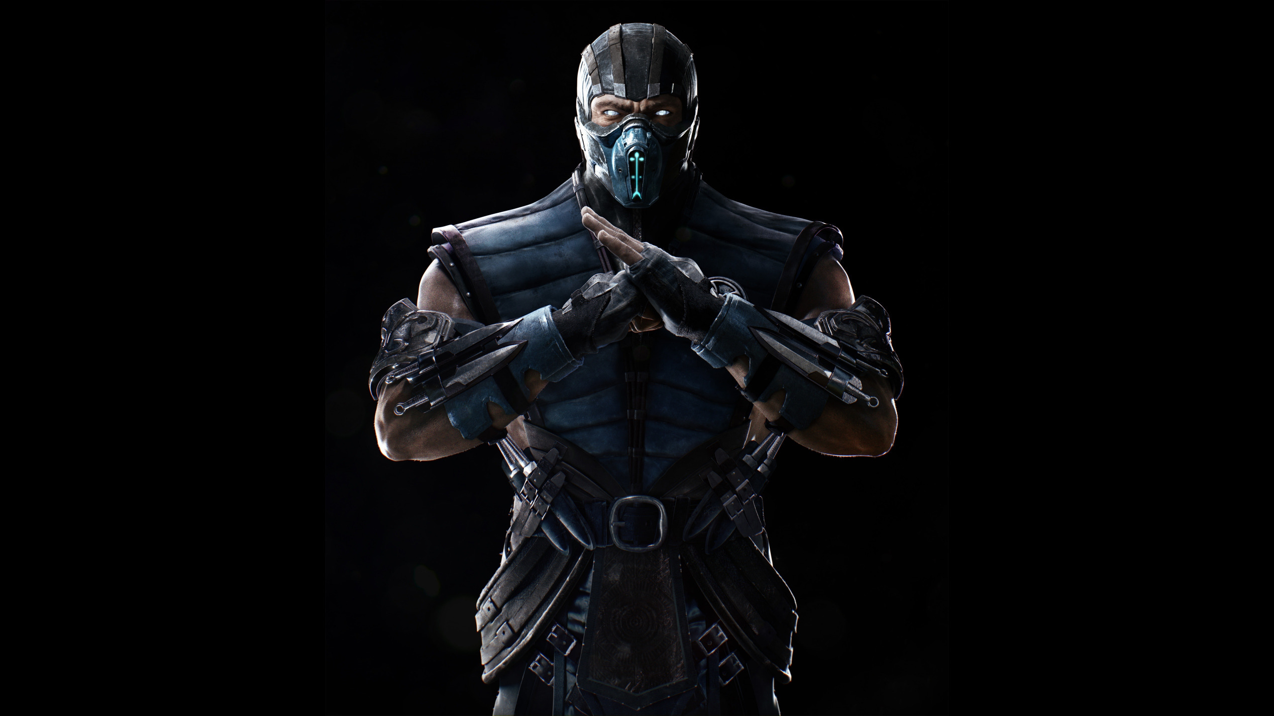 Скачать обои ice, боец, ниндзя, Sub-Zero, Саб-Зиро, Mortal Kombat X, Мортал Комбат  10, раздел игры в разрешении 2560x1440