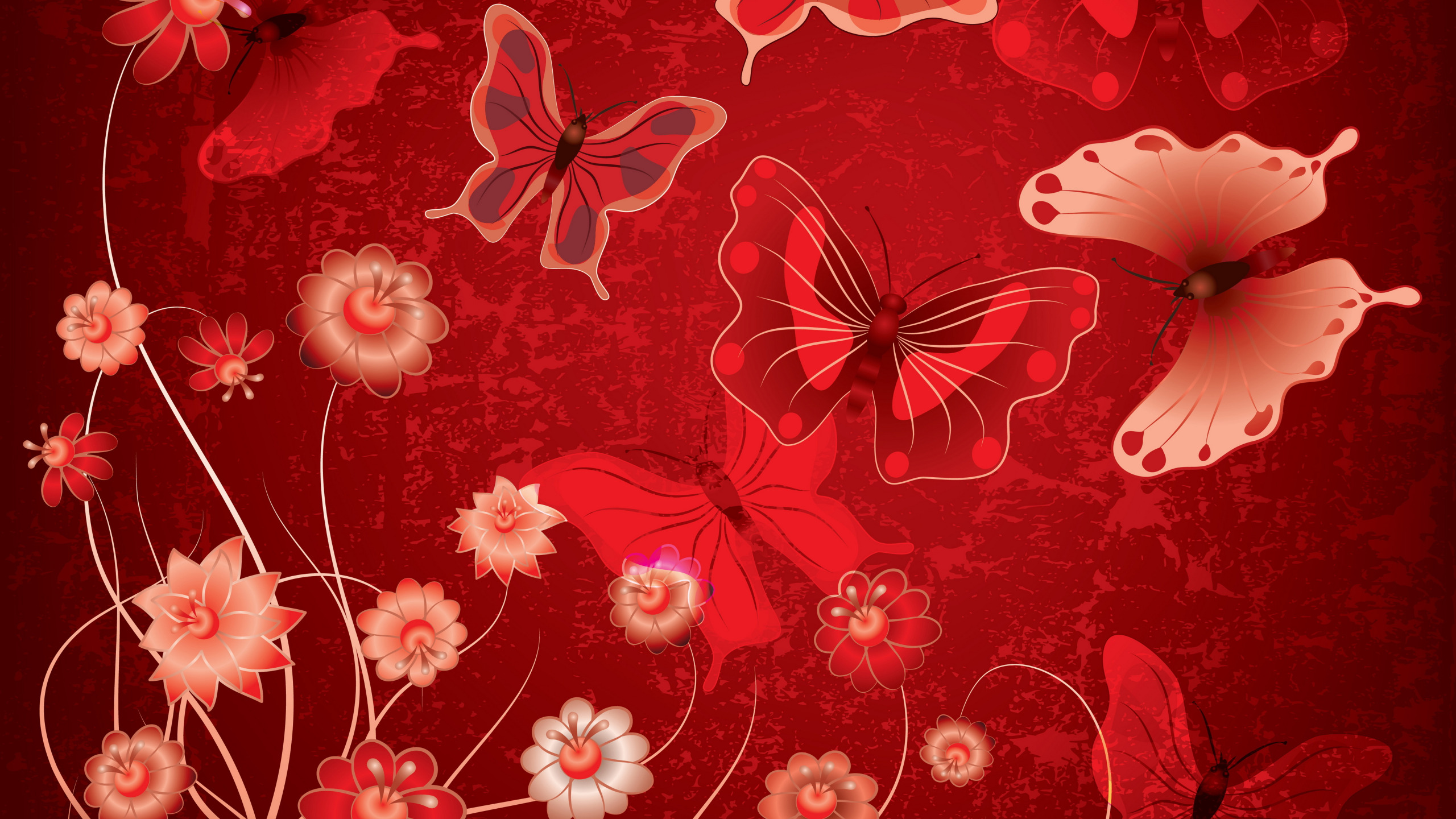 Цветок красные бабочки. Фон бабочки. Цветочный фон. Абстрактные цветы. Красивый красный фон.