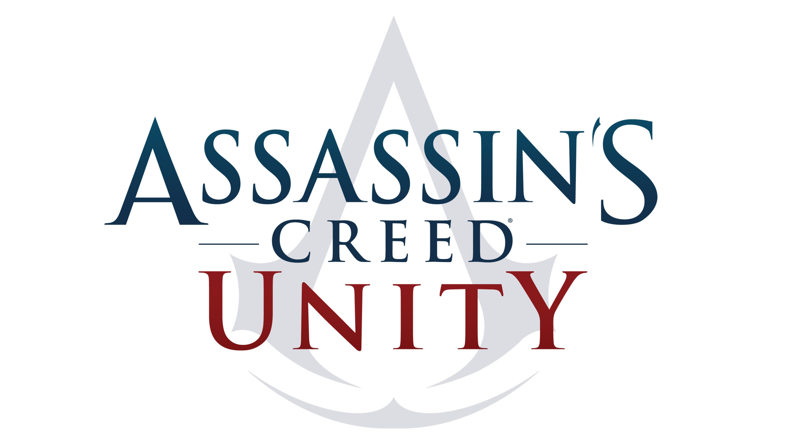 Скачать обои фон, логотип, Assassins creed unity, раздел игры в разрешении  2560x1440