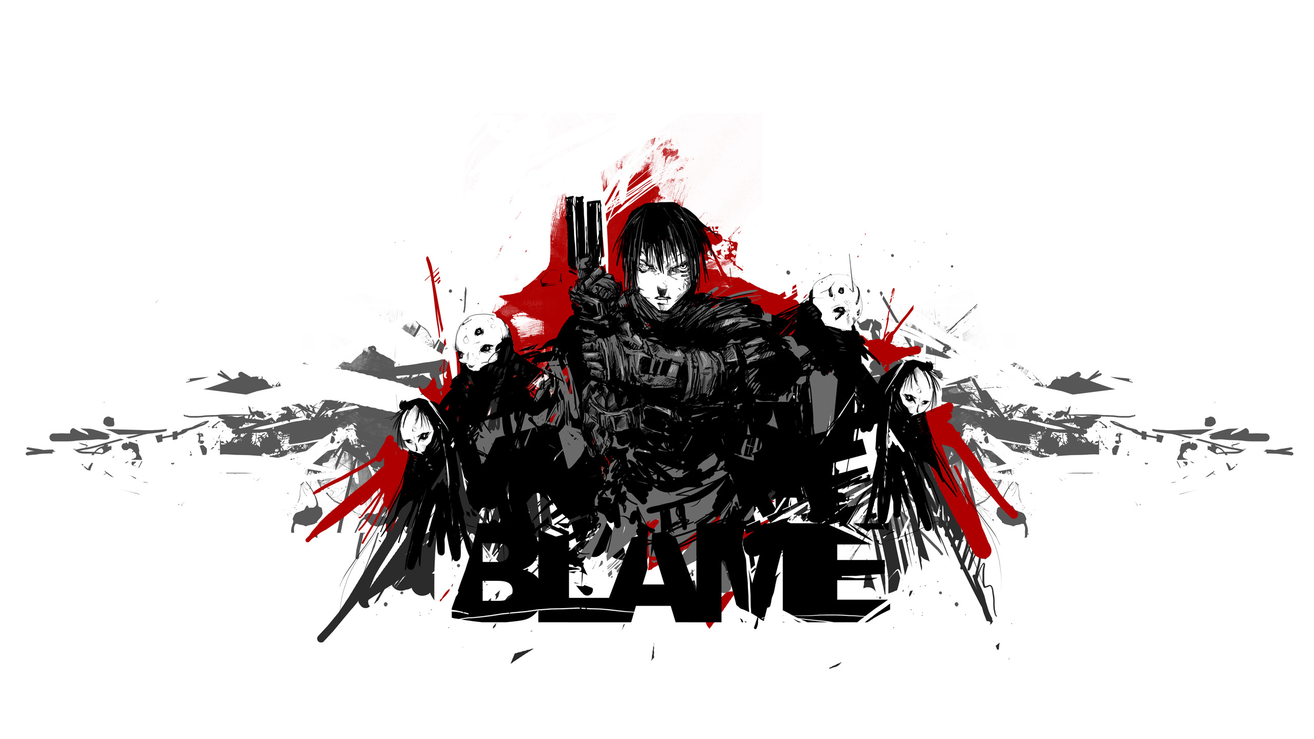 Скачать обои киберпанк, Blame!, cyberpunk, manga, Tsutomu Nihei, silicone  creatures, раздел прочее в разрешении 2560x1440