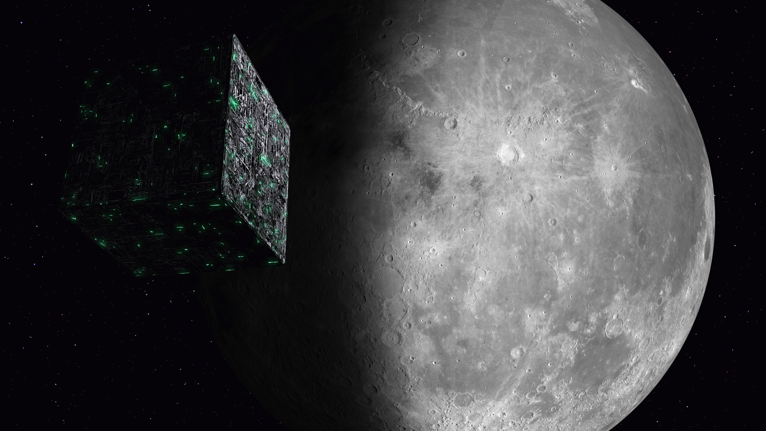 Lunar space. Борг обои. Moon and Cube. Cube on the Moon.