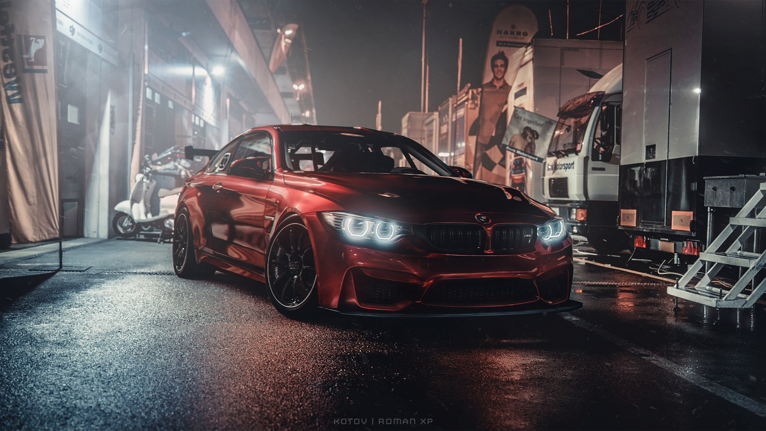 BMW m4 Black Drift Night