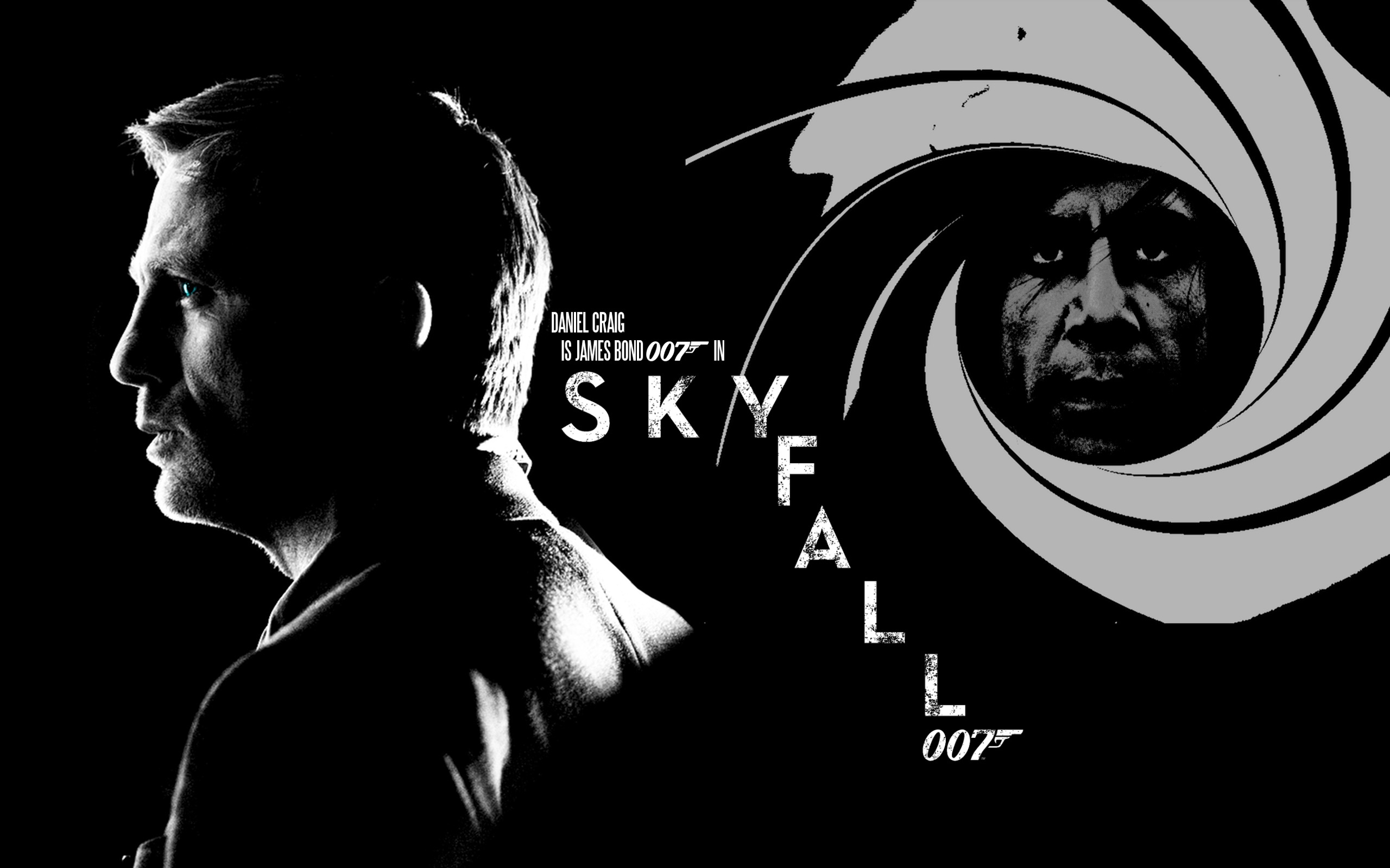 Обои актёр, 2012, Daniel Craig, 007, James Bond, Координаты «Скайфолл»,  SKYFALL на телефон и рабочий стол, раздел фильмы, разрешение 2560x1600 -  скачать