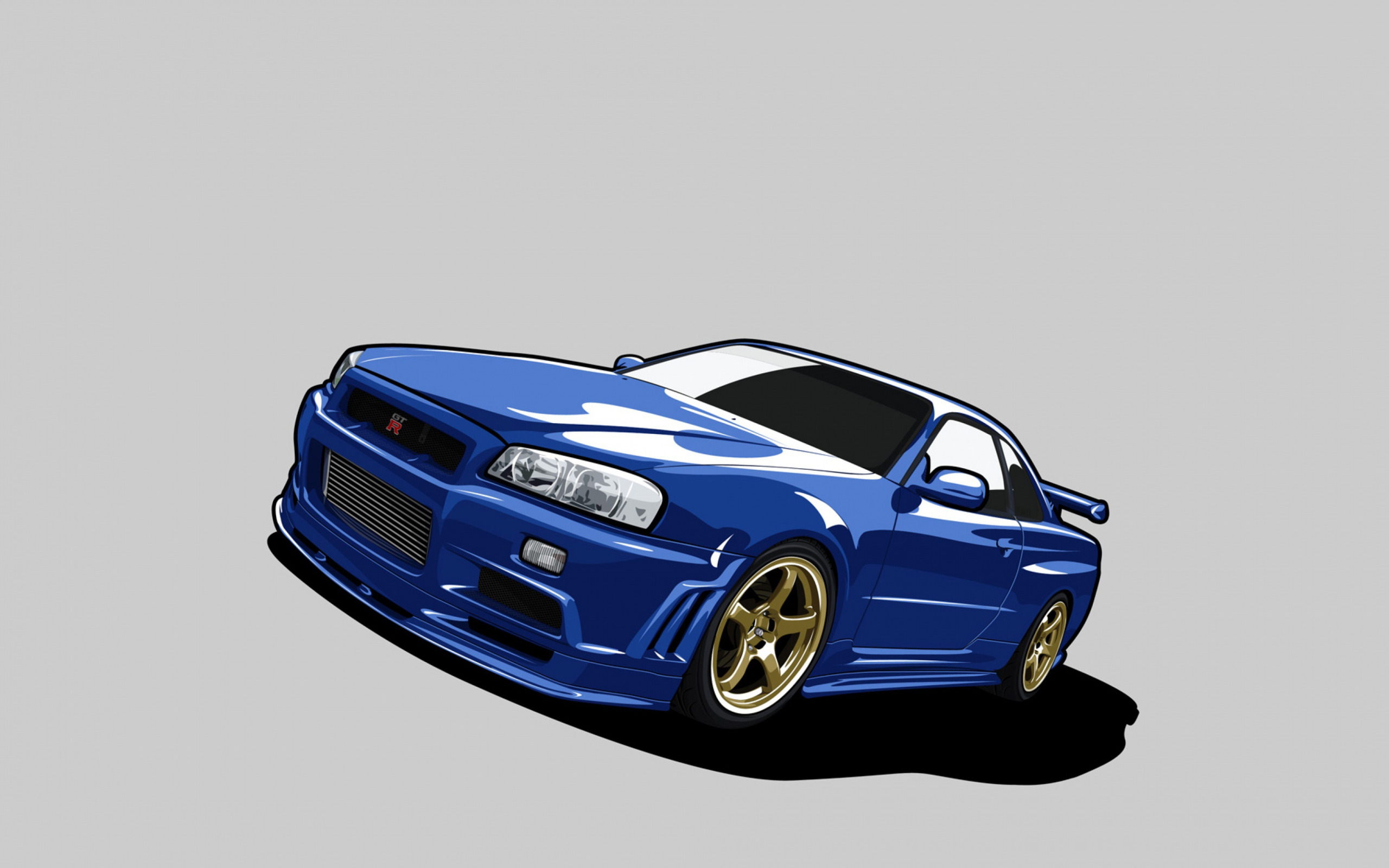 Нарисовать ниссан скайлайн r34