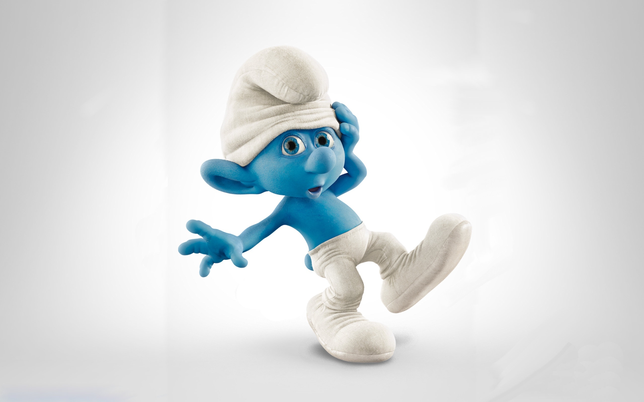 Обои мультфильм, кожа, колпак, голубая, персонаж, смурфики, the smurfs на  телефон и рабочий стол, раздел фильмы, разрешение 2560x1600 - скачать